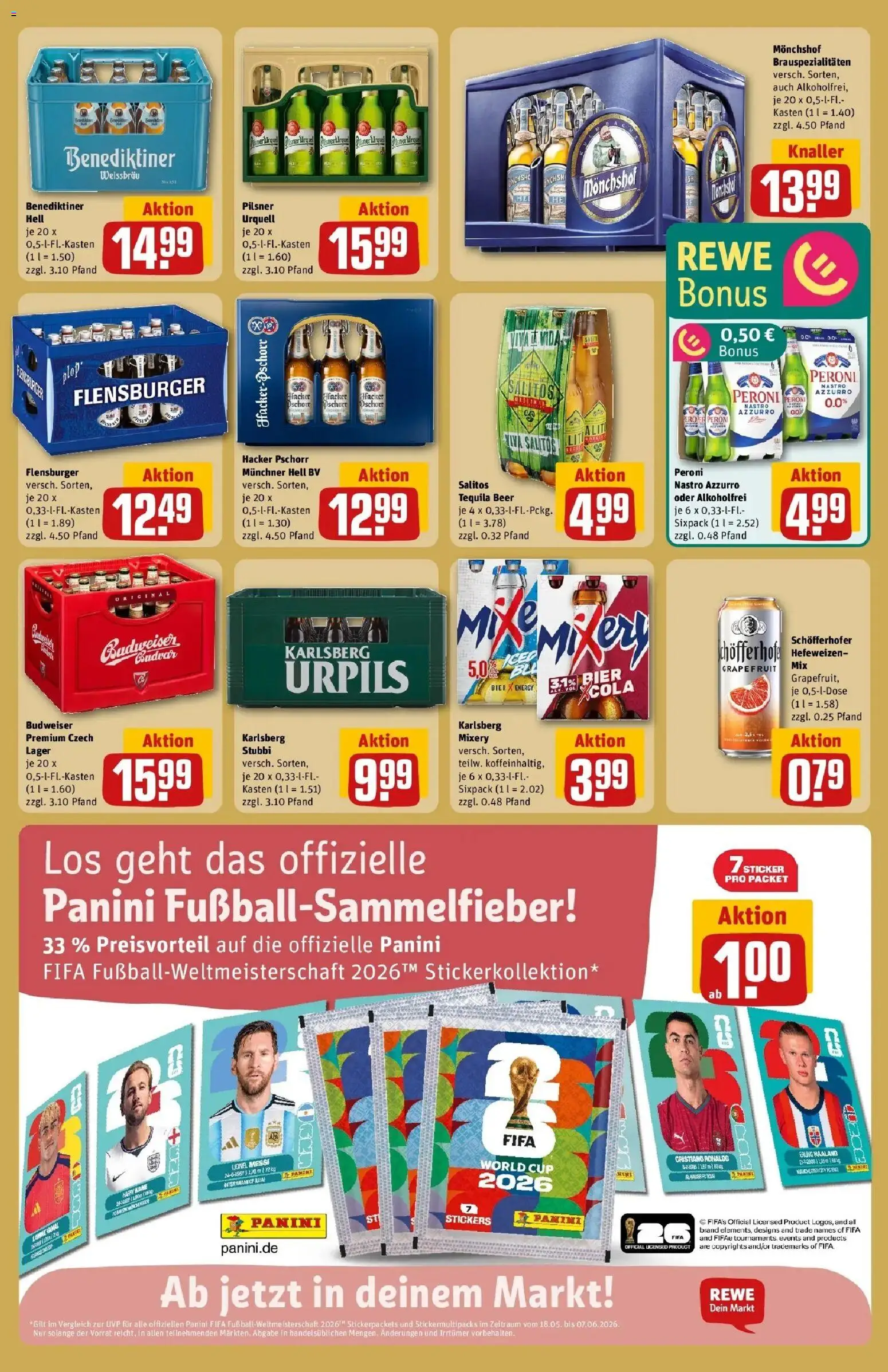 Rewe Prospekt Nalbach – gültig ab 17.05.2026 | Seite: 25 | Produkte: Benediktiner hell, Flensburger, Grapefruit, Pilsner urquell