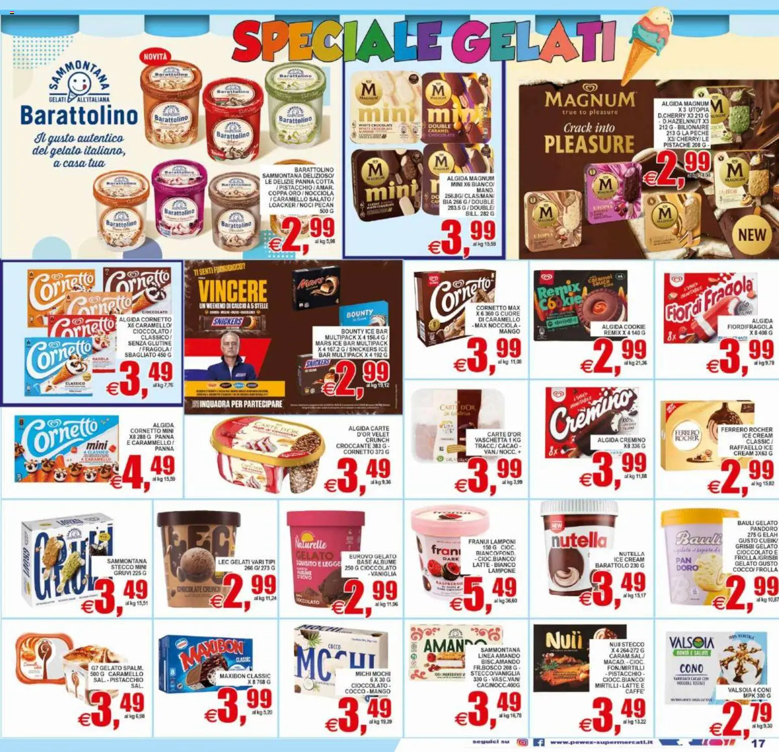 Volantino Pewex del 10/07/2026 | Pagina: 17 | Prodotti: Gelato, Latte, Nutella, Mirtilli