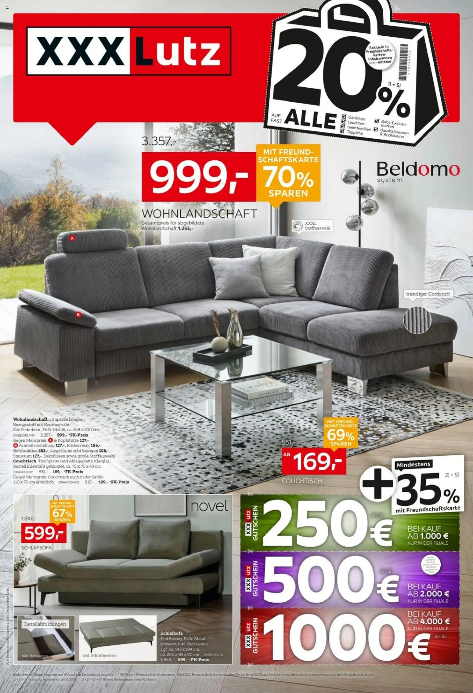 XXXLutz Nr. 1 bei Küchen – gültig ab 02.05.2026 | Seite: 5 | Produkte: Wohnlandschaft, Schlafsofa, Couchtisch