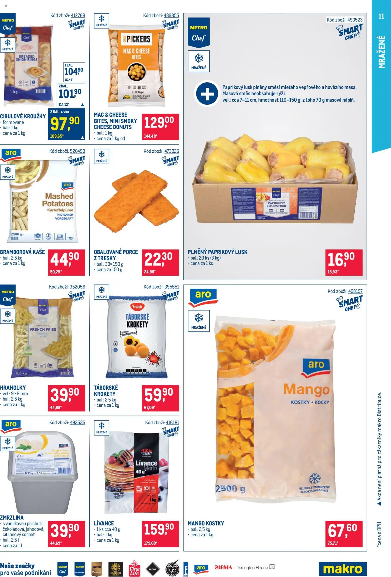 Makro leták - Gastronomie od 15.07.2026 | Strana: 11 | Produkty: Krokety, Hranolky, Kaše, Sorbet