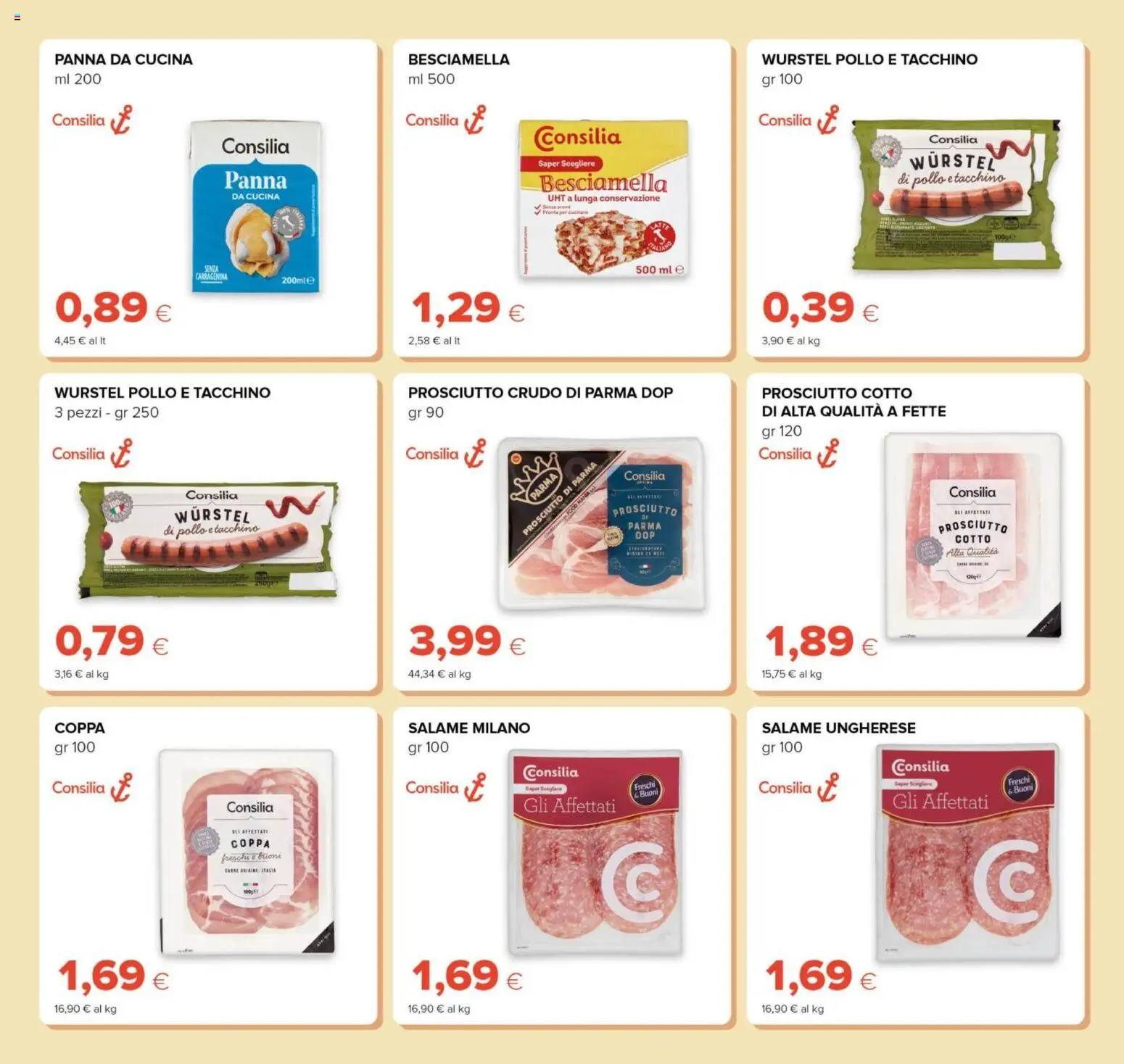 Volantino Tigre del 22.04.2026 | Pagina: 9 | Prodotti: Prosciutto di Parma, Prosciutto Cotto, Salame, Pollo
