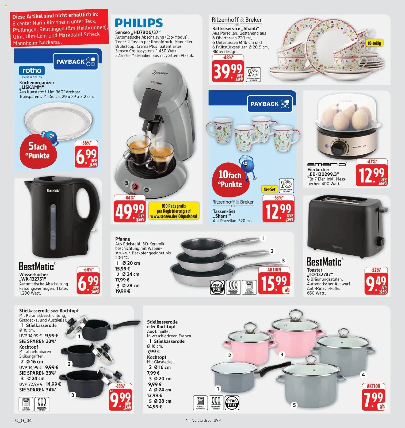Edeka Prospekt Eislingen – gültig ab 27.07.2026 | Seite: 32 | Produkte: Philips, Senseo, Wasserkocher, Eierkocher