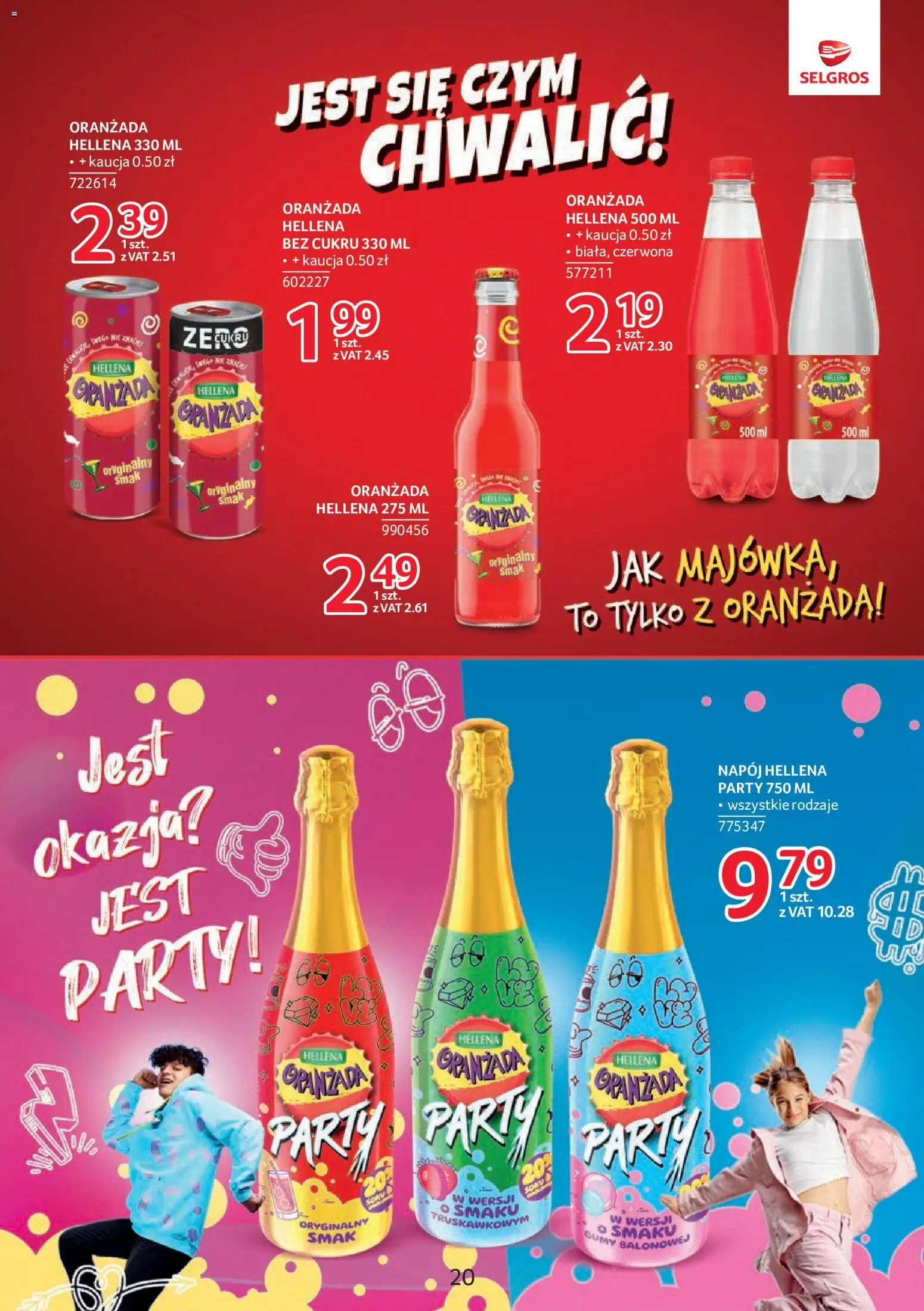 Selgros cash&carry gazetka - Markowe produkty od 07.05.2026 | Strona: 20 | Produkty: Gumy, Oranżada hellena