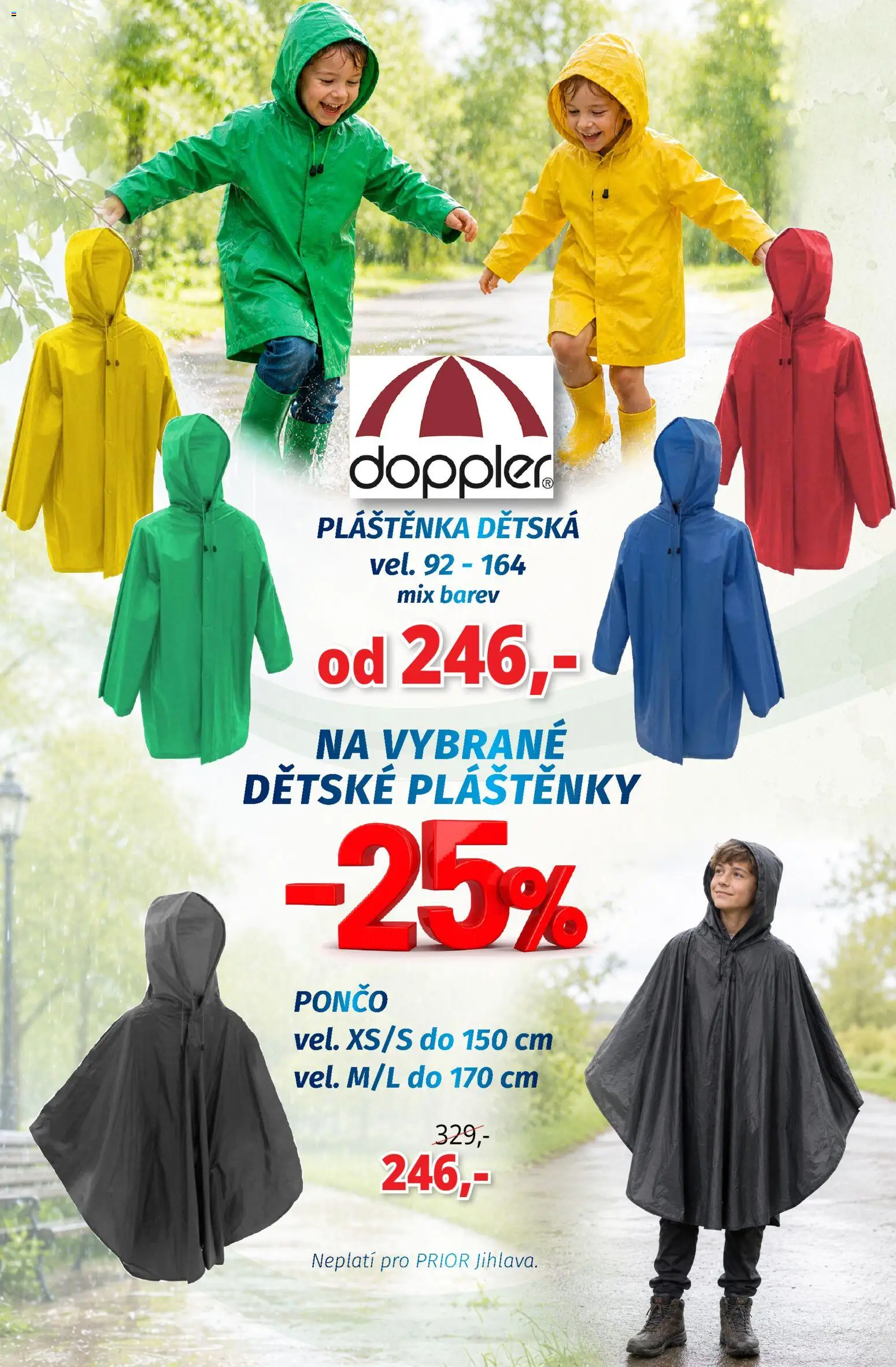 Prior - Akční Nabídka Deštníků A Pláštěnek od 04.06.2026 | Strana: 2 | Produkty: Dětské pláštěnky, Pončo, Pláštěnka
