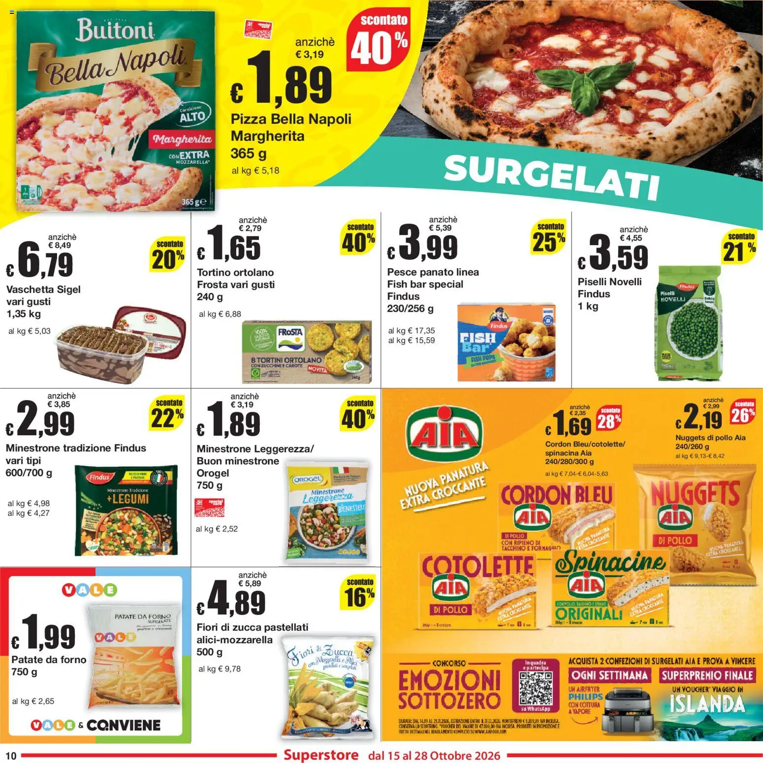 Volantino Sì con Te del 15/10/2026 | Pagina: 10 | Prodotti: Legumi, Pesce, Formaggio, Zucchine