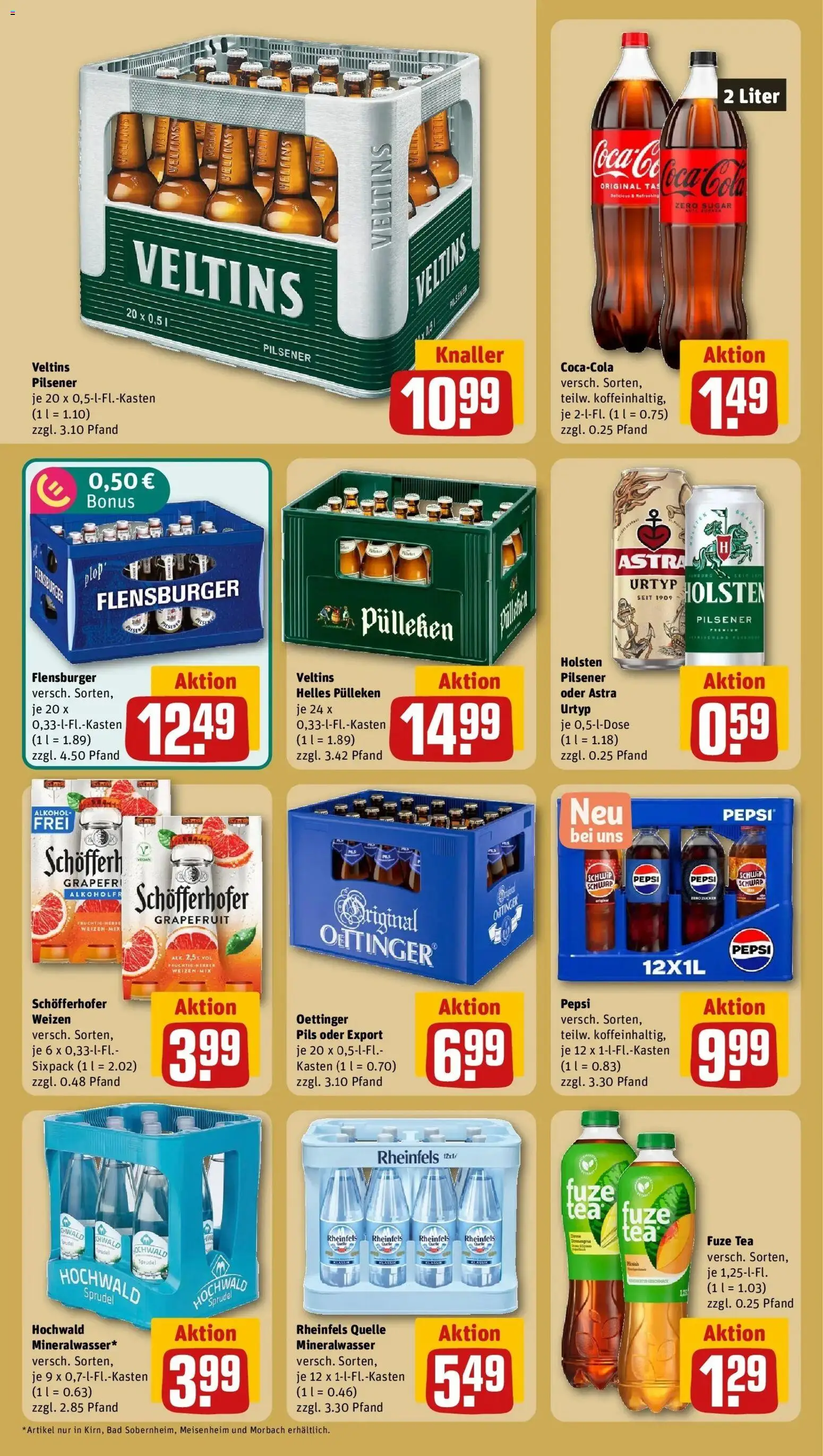 Rewe Prospekt Bad Sobernheim – gültig ab 10.08.2026 | Seite: 18 | Produkte: Holsten, Flensburger, Grapefruit, Zucker