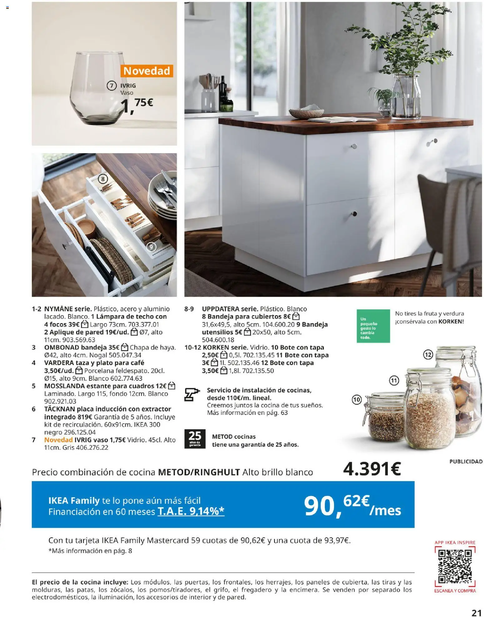 IKEA - Cocinas │ válido desde el 01/09/2026 | Página: 21 | Productos: Fregadero, Fruta, Cocina, Lámpara