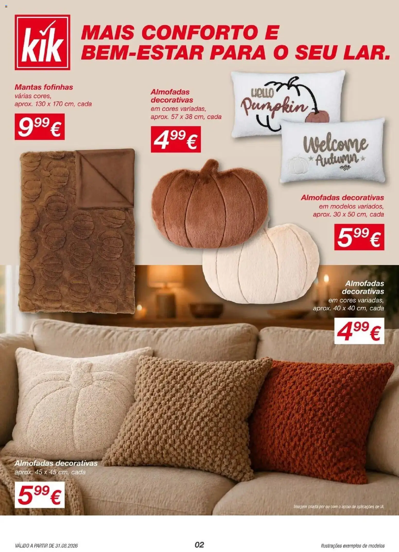 KIK folheto atual » de 28/08/2026 - 07/09/2026 | Página: 2 | Produtos: Almofadas decorativas