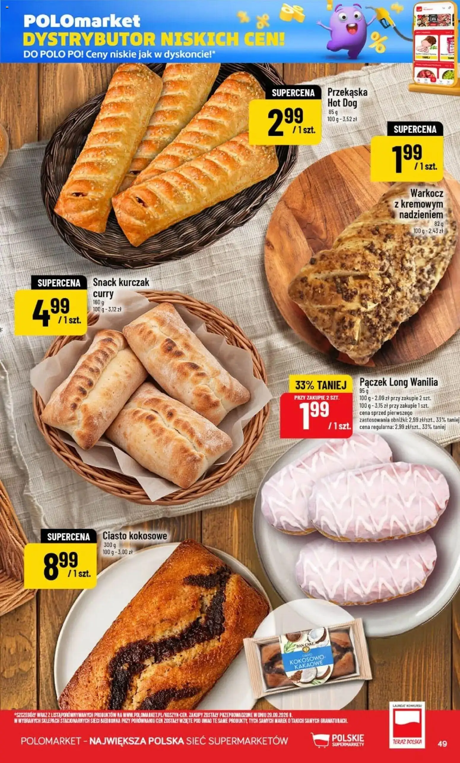 Nowa POLOmarket gazetka od jutra 21.10.2026 | Strona: 49 | Produkty: Curry, Kurczak, Ciasto, Wanilia
