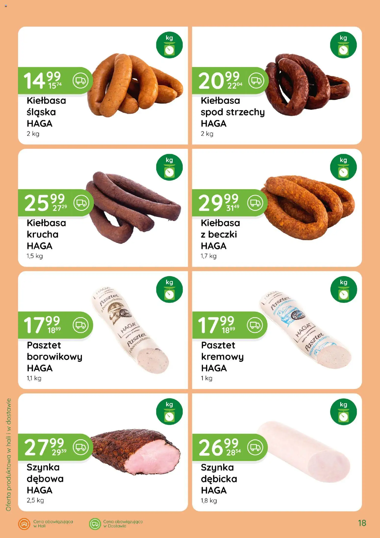 Eurocash gazetka - Katalog Wędlin od 03.09.2026 | Strona: 18 | Produkty: Pasztet, Szynka, Kiełbasa śląska, Wędliny