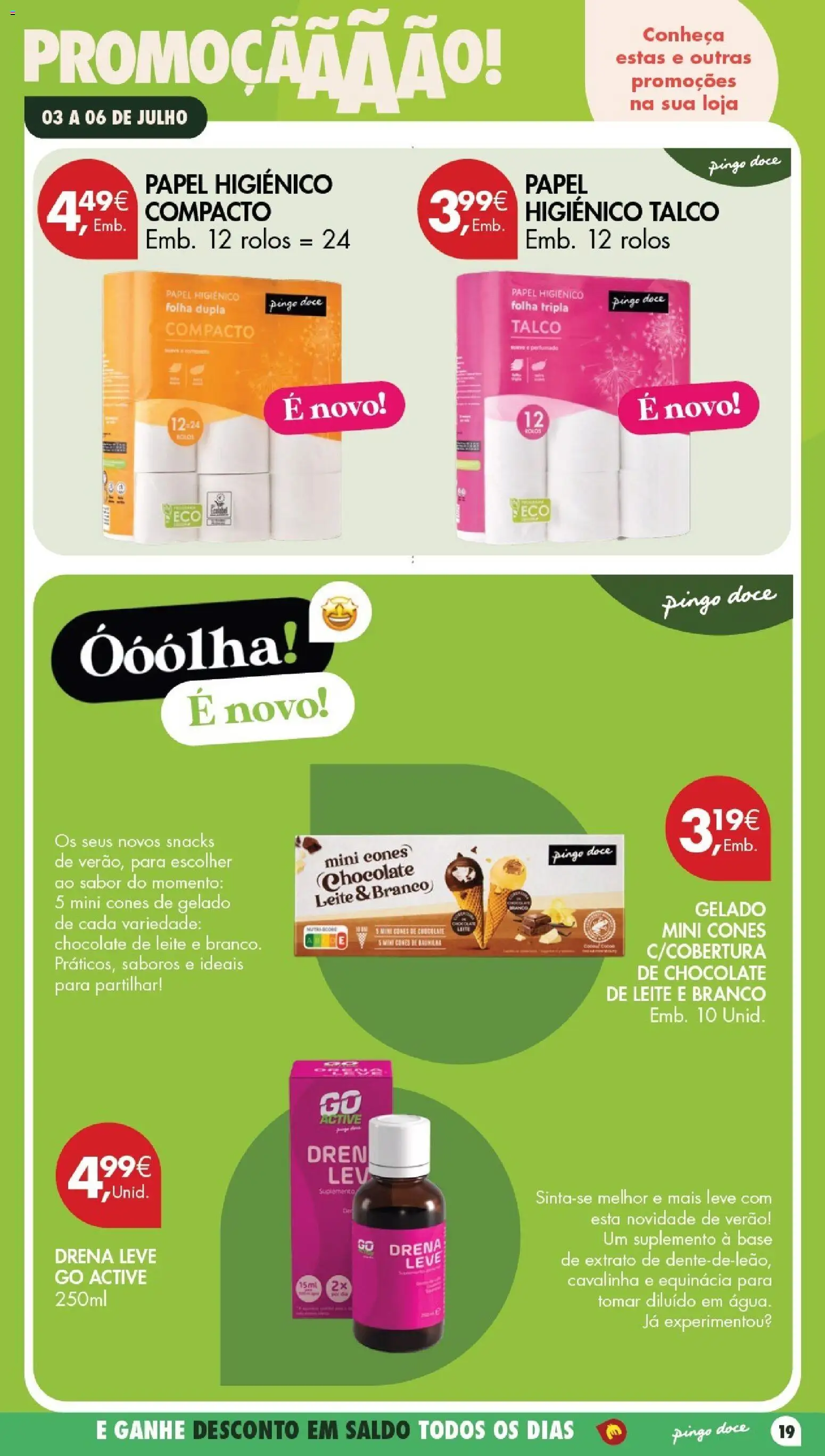 Pingo Doce Poupe este Fim de Semana │ válido de 03/07/2026 | Página: 17 | Produtos: Papel higiénico, Base, Gelado, Leite