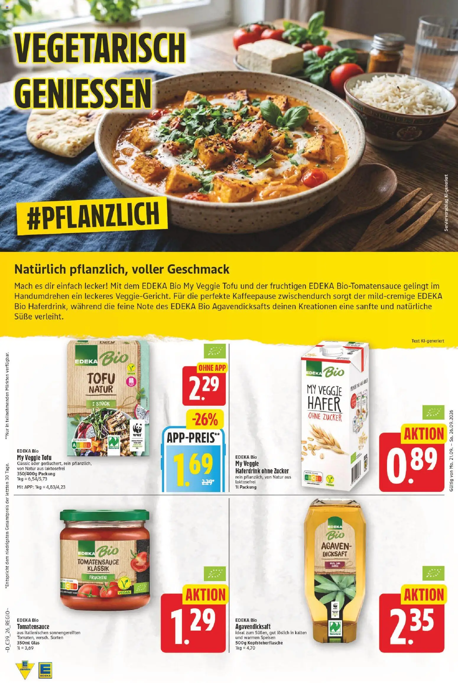 E center Prospekt – gültig ab 21.09.2026 | Seite: 26 | Produkte: Haferdrink, Zucker