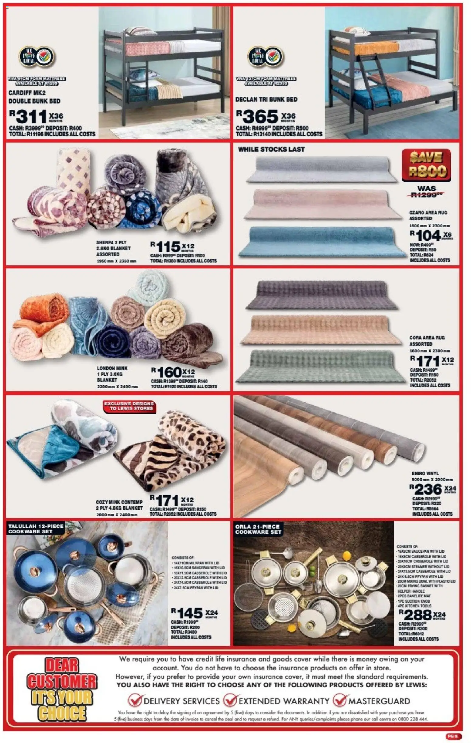 New Lewis Stores catalogue – valid from 11.05.2026 | Page: 9 | Products: Cover, Rug, Bowl, Blanket
