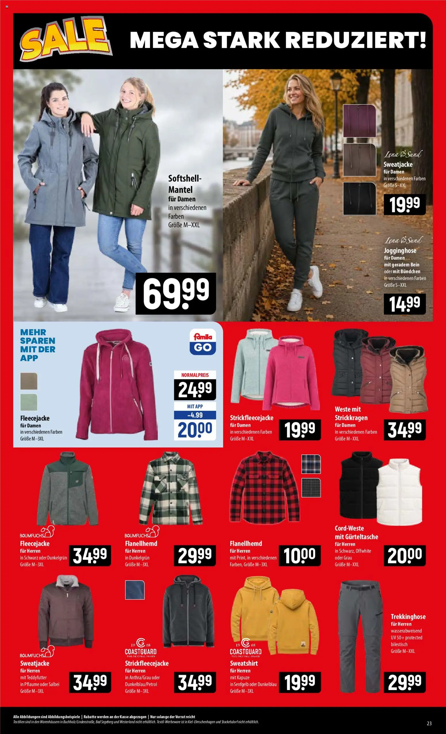 Famila Prospekt – gültig ab 31.08.2026 | Seite: 23 | Produkte: Sweatshirt, Bad, Weste, Mantel
