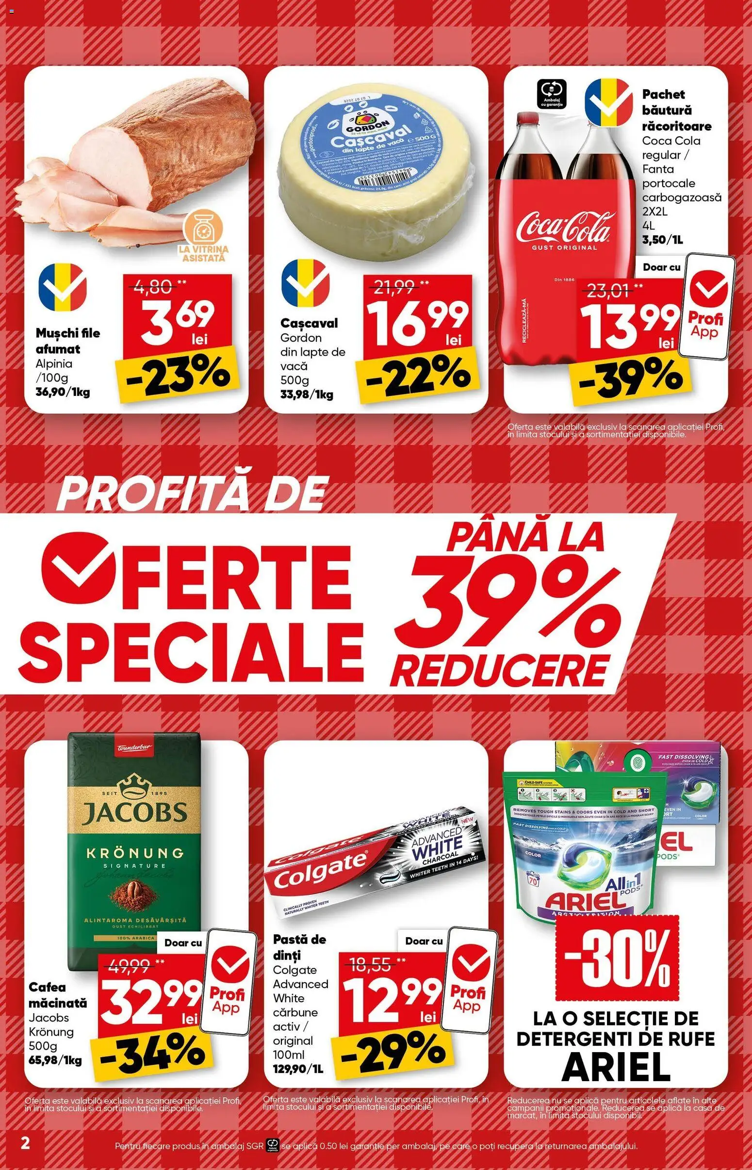 Noul catalog Profi – valabil de la 01.04.2026 | Pagină: 2 | Produse: Vitrină, Cașcaval, Köpek çiti, Portocale