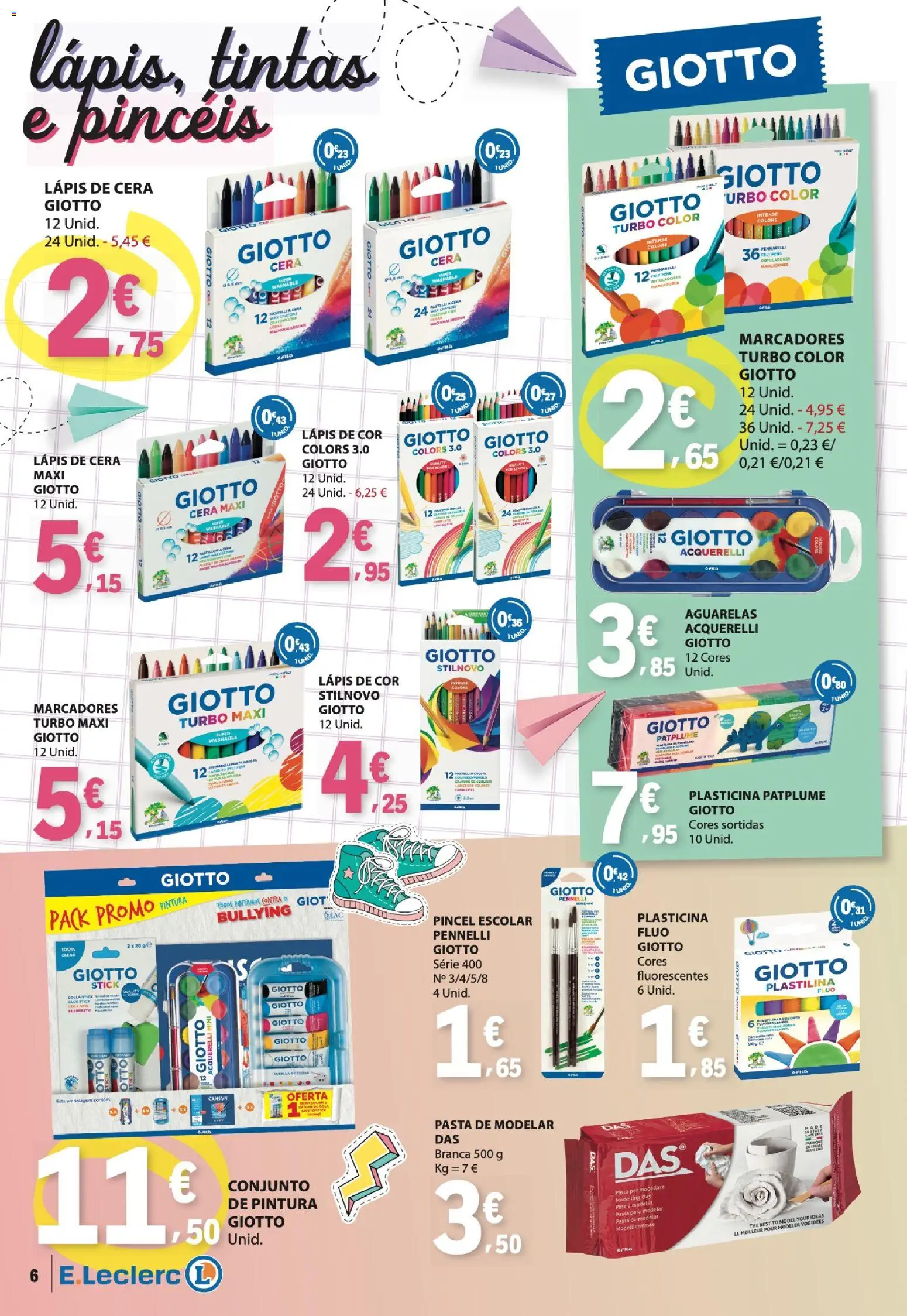 E.Leclerc - Folheto Regresso Às Aulas 2 │ válido de 25/08/2026 | Página: 6 | Produtos: Pincel, Cera