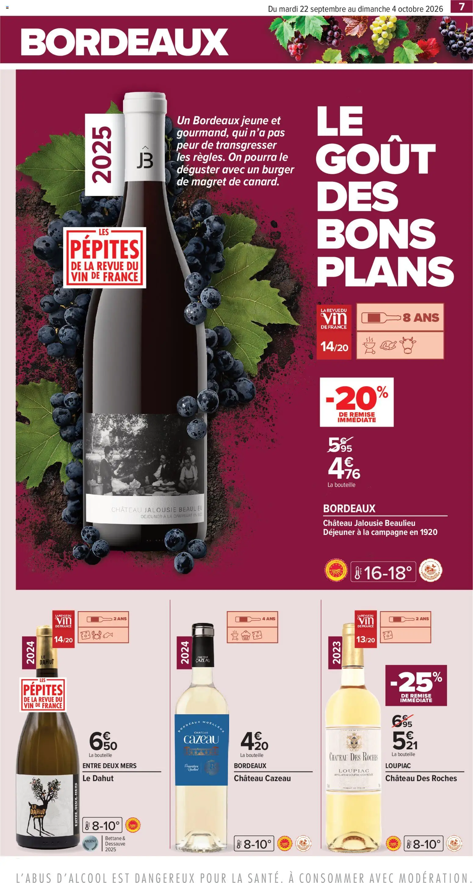 {H1} | Page: 7 | Produits: Bouteille, Vin, Burger