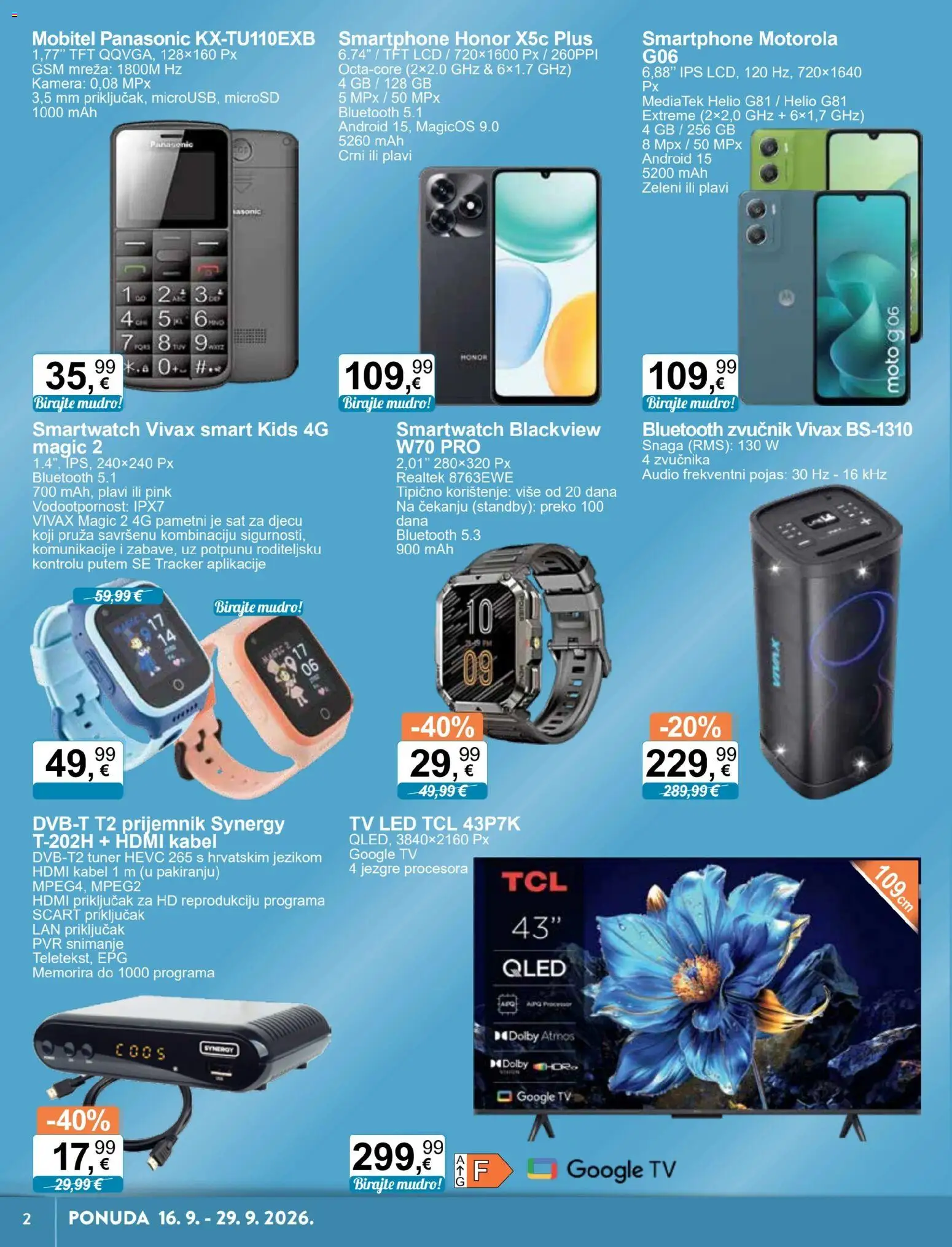 KTC katalog | vrijedi od 16.09.2026 | Stranica: 2 | Proizvodi: Smartwatch, Pojas, Smartphone, Audio