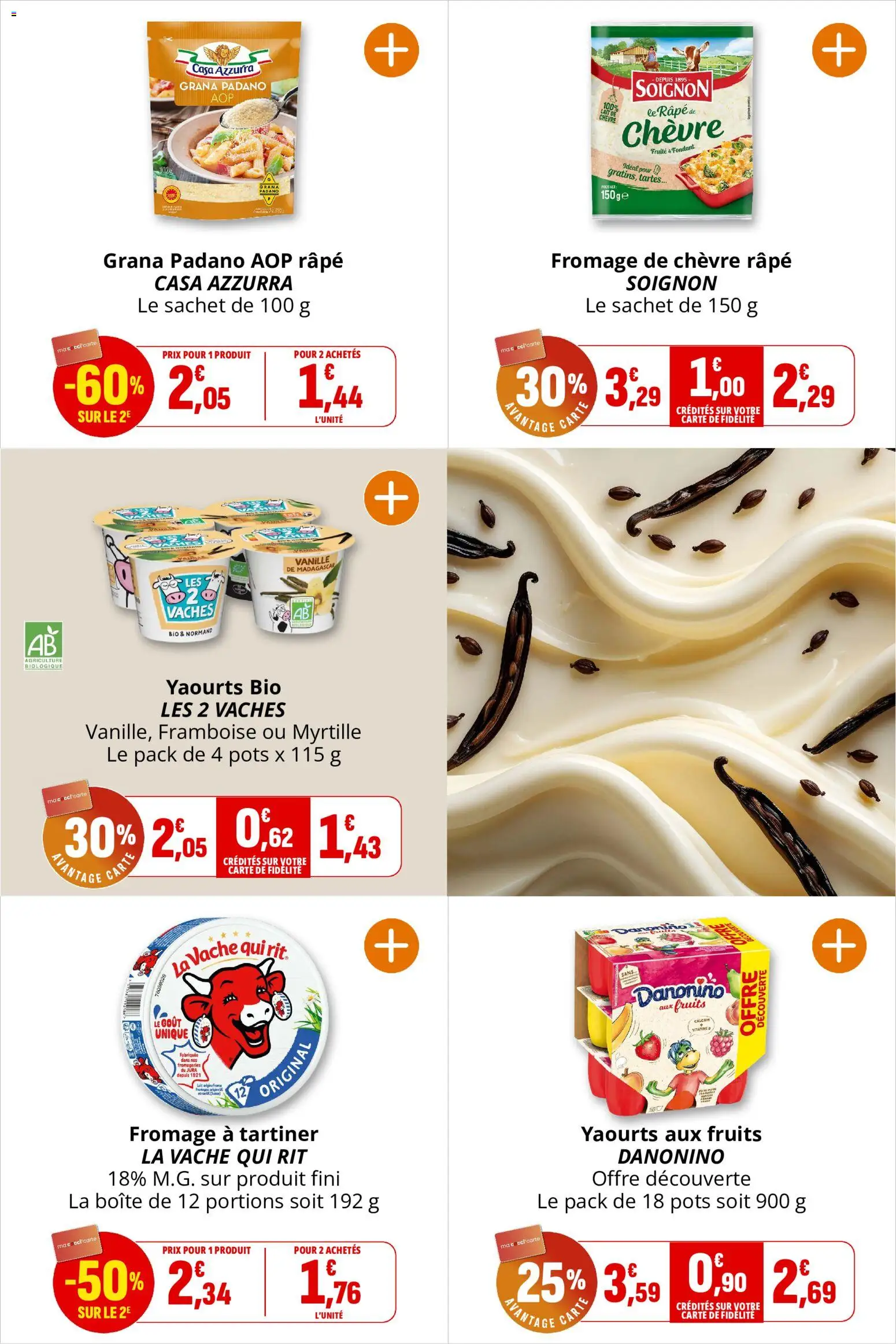{H1} | Page: 16 | Produits: Fromage de chèvre, Râpe, Fromage, Grana padano