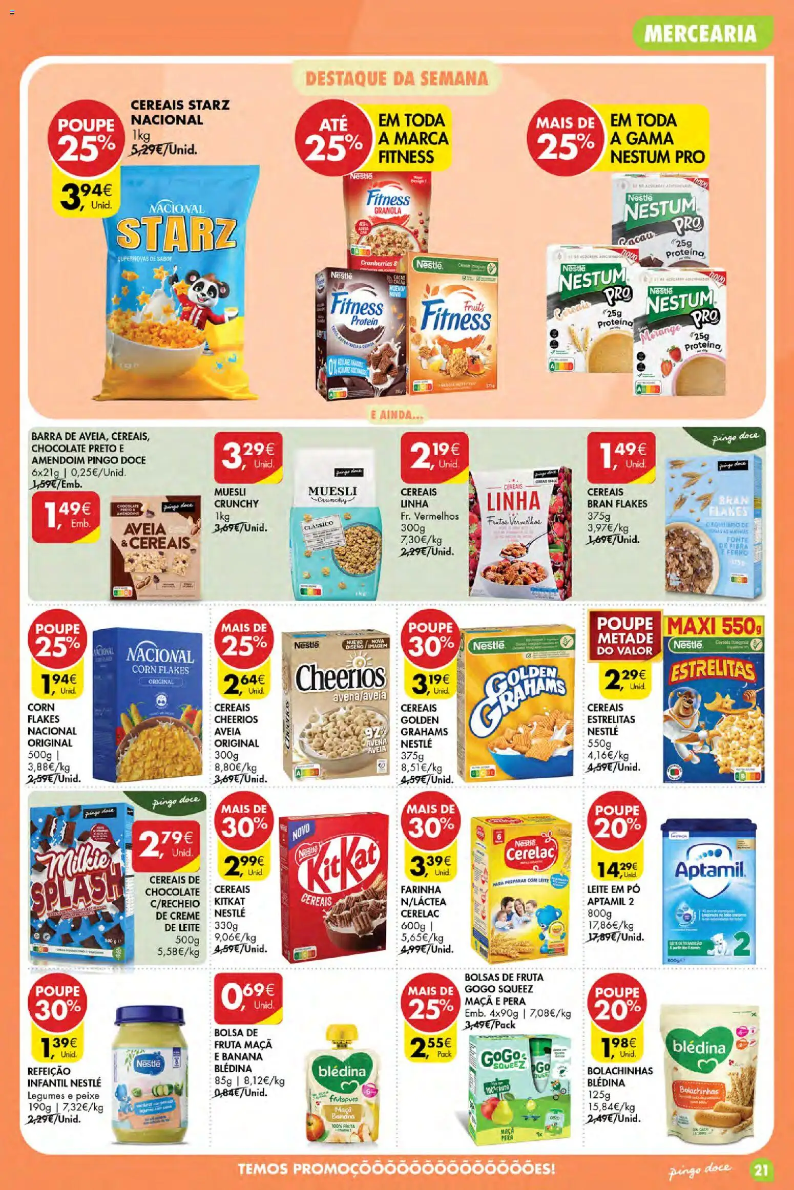 Pingo Doce folheto Poupe Esta Semana Açores │ válido de 15/10/2026 | Página: 21 | Produtos: Aveia, Maça, Cereais, Farinha