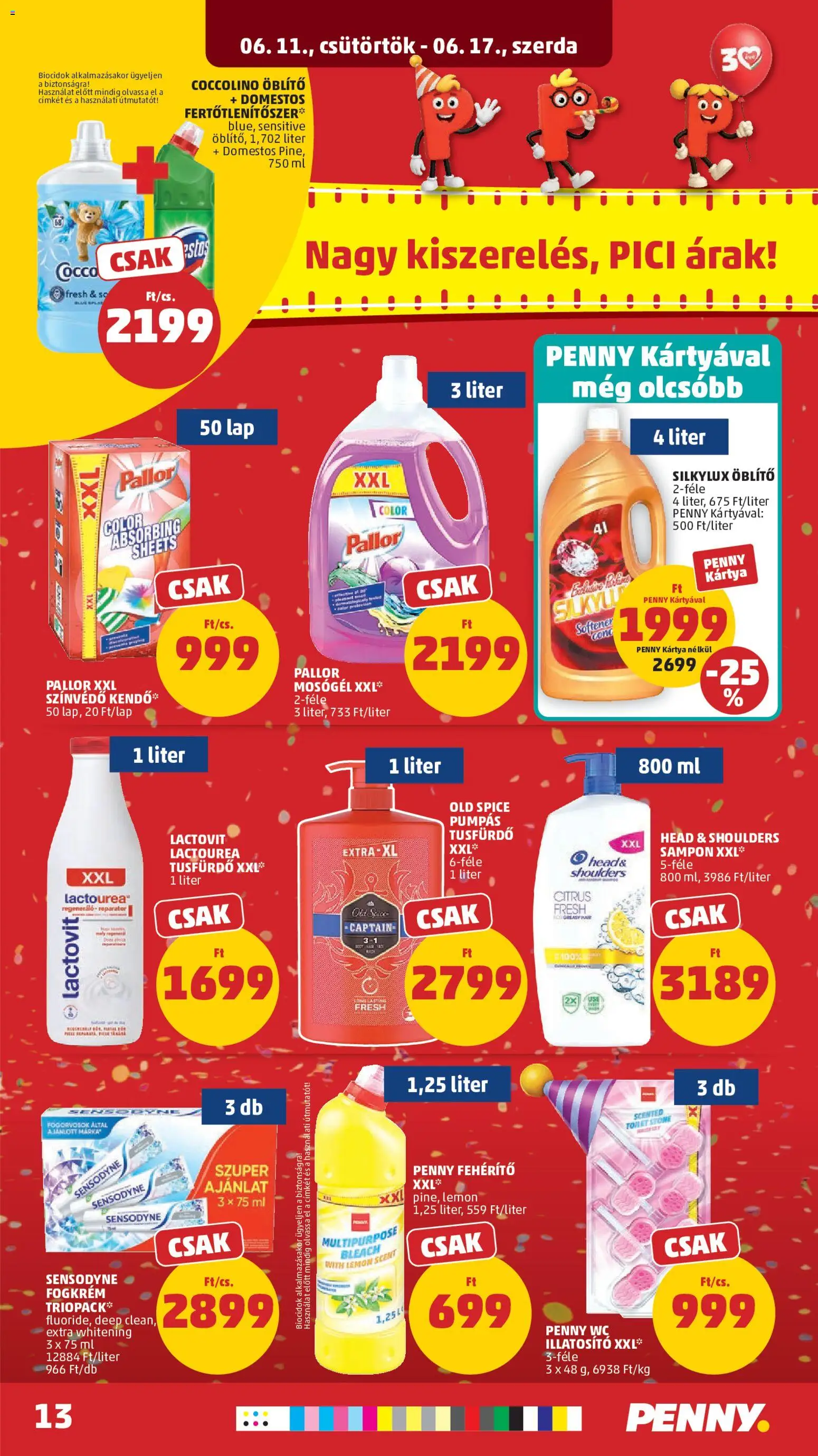 PENNY akciós ujság - amely érvényes a következő dátumtól: 11.06.2026 | Oldal: 17 | Termékek: Coccolino, Sampon, Fogkrém, Só