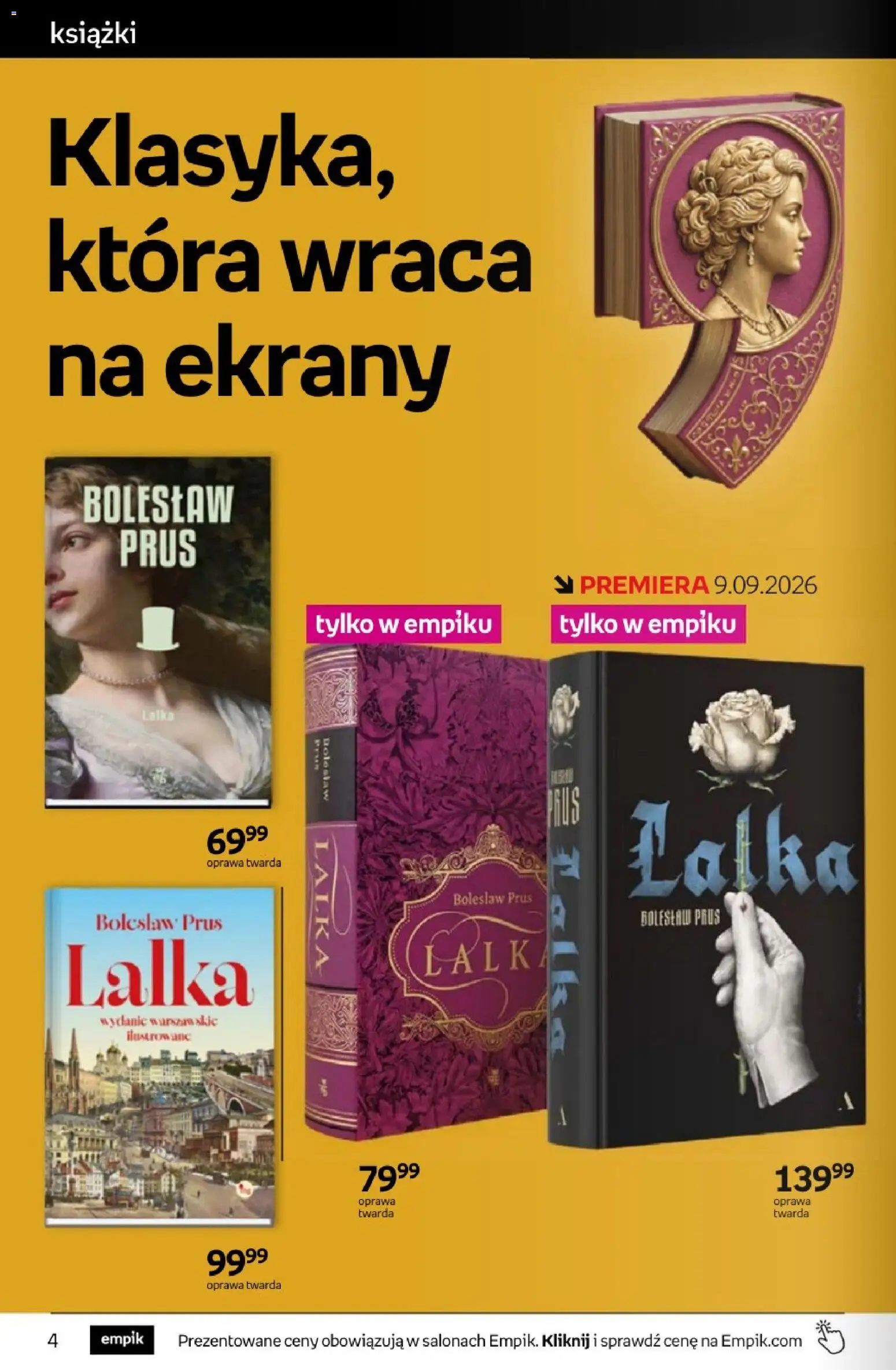 Empik promocje - Tom kultury Książki od 26.08.2026 | Strona: 4 | Produkty: Lalka, Książki
