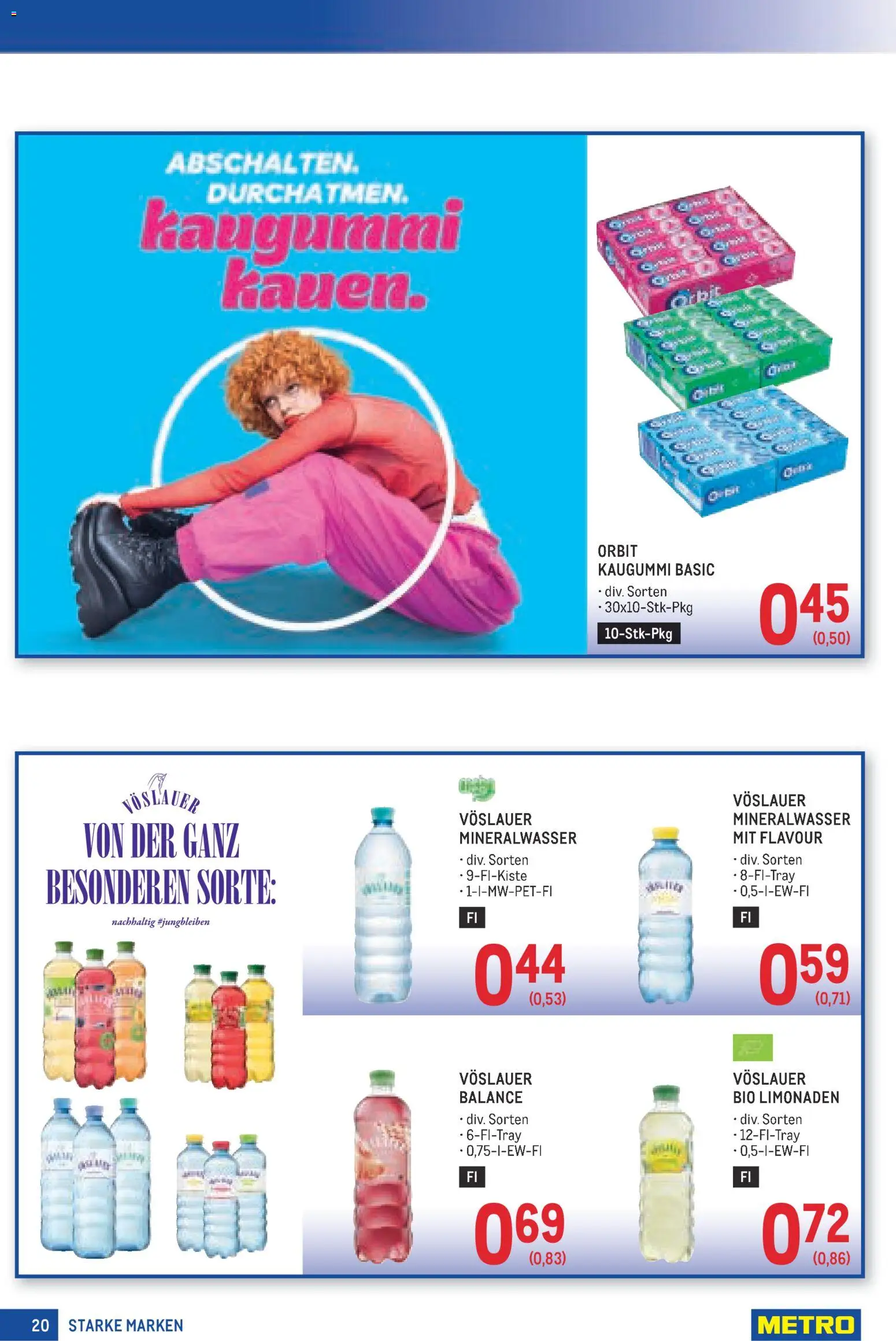 Metro angebote Starke Marken gültig ab 17.09.2026 | Seite: 20 | Produkte: Kaugummi, Mineralwasser