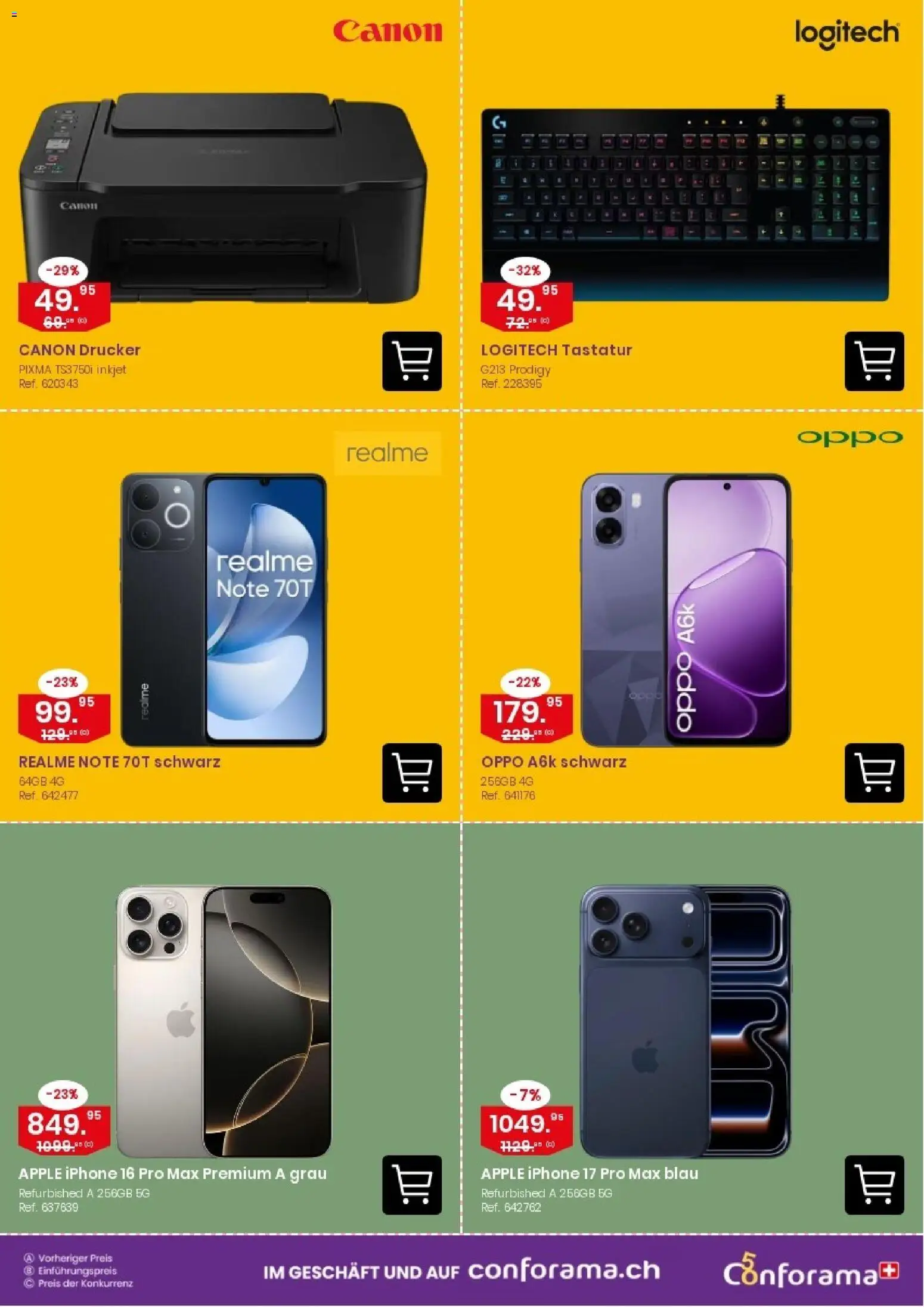 Conforama aktionen E-catalog – gültig ab 07.10.2026 | Seite: 3 | Produkte: Drucker, Tastatur, Apple, Iphone