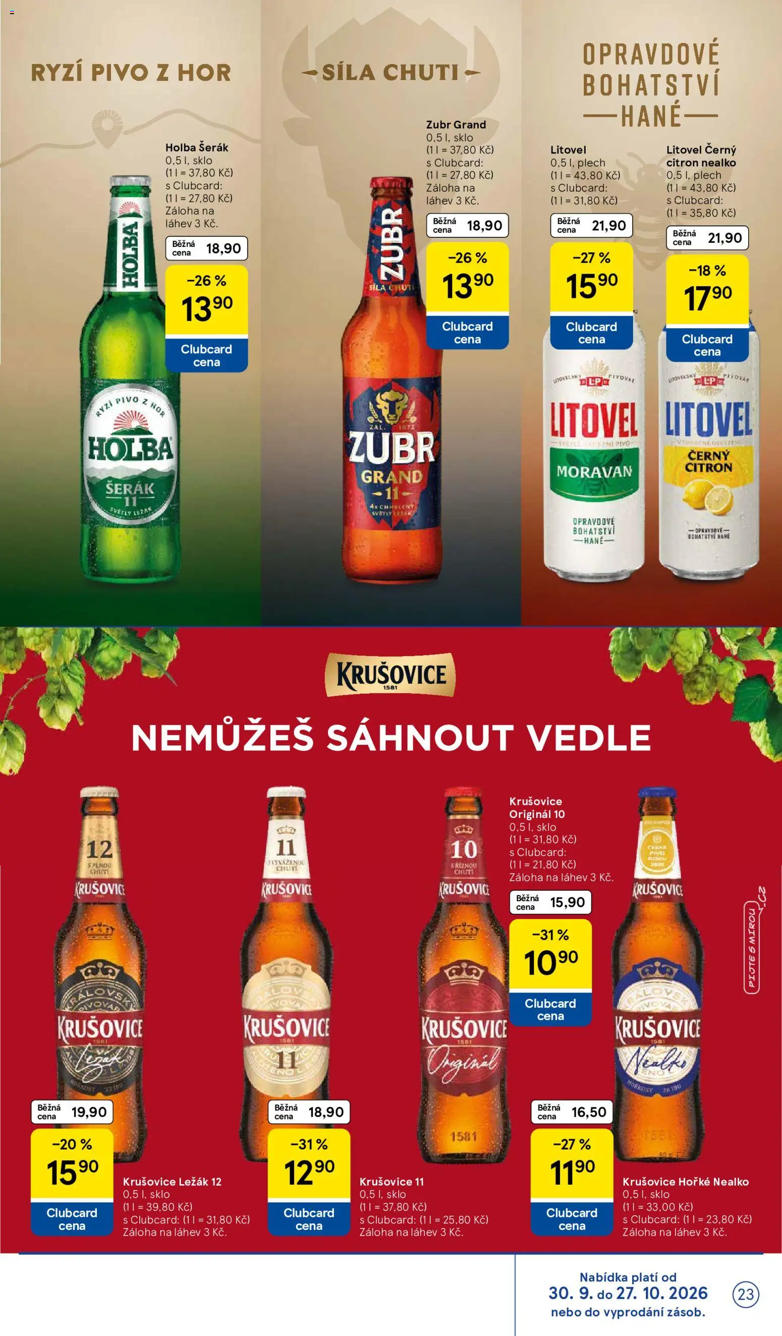 Tesco leták - Značky, které máte rádi od 30.09.2026 | Strana: 23