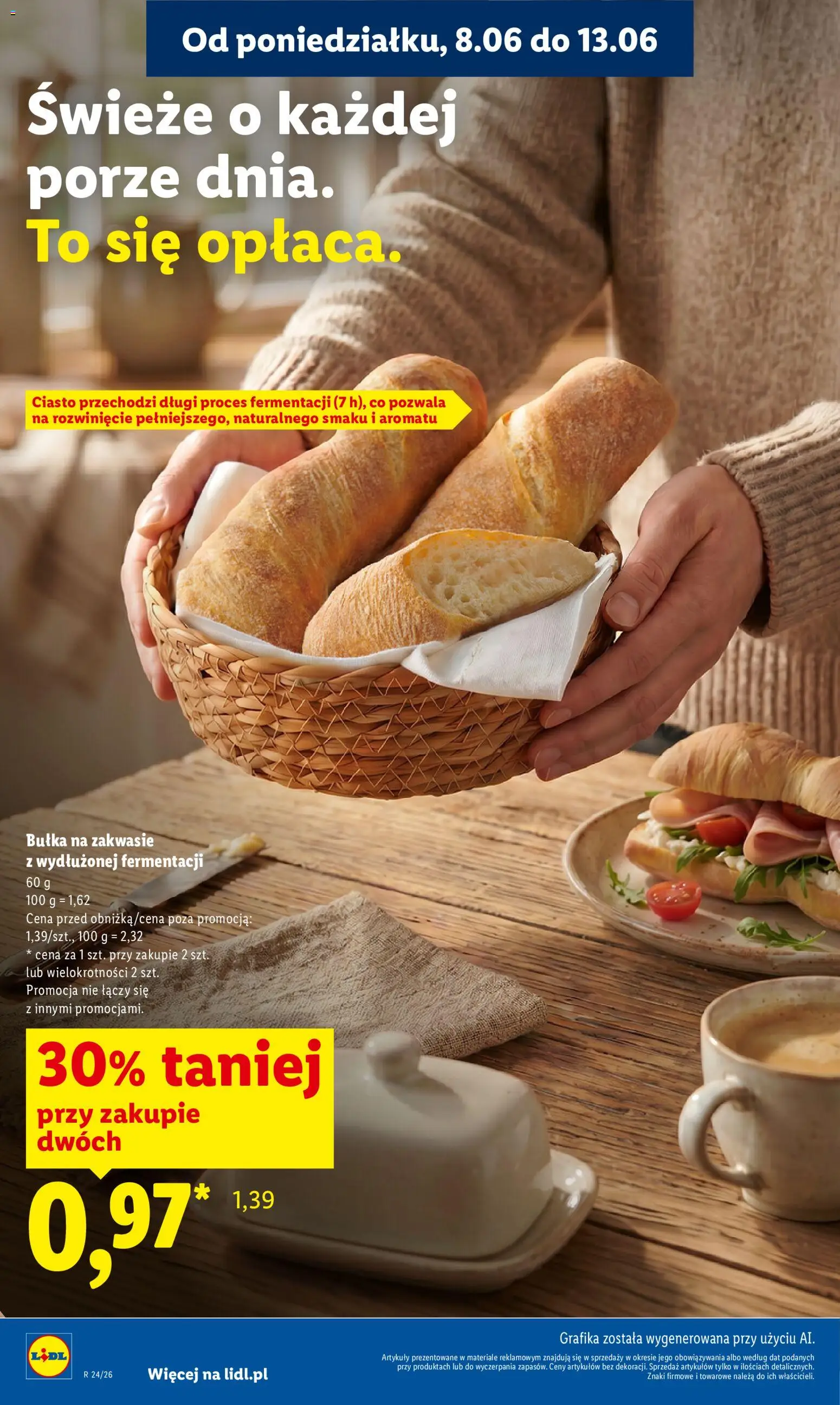 Lidl gazetka od 08.06.2026 | Strona: 48 | Produkty: Ciasto, Bułka