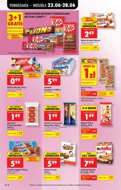 Pogląd oferty "Kinder Cards, 76,8 g" - ważna od 22.06.2026 | Strona: 66