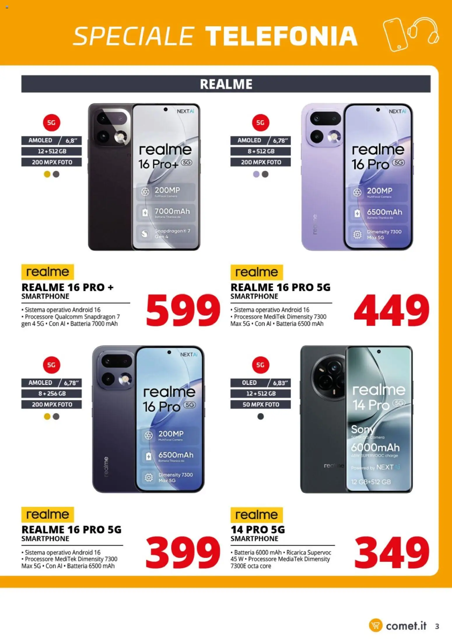 Volantino Comet del 08.05.2026 | Pagina: 3 | Prodotti: Smartphone, Batteria