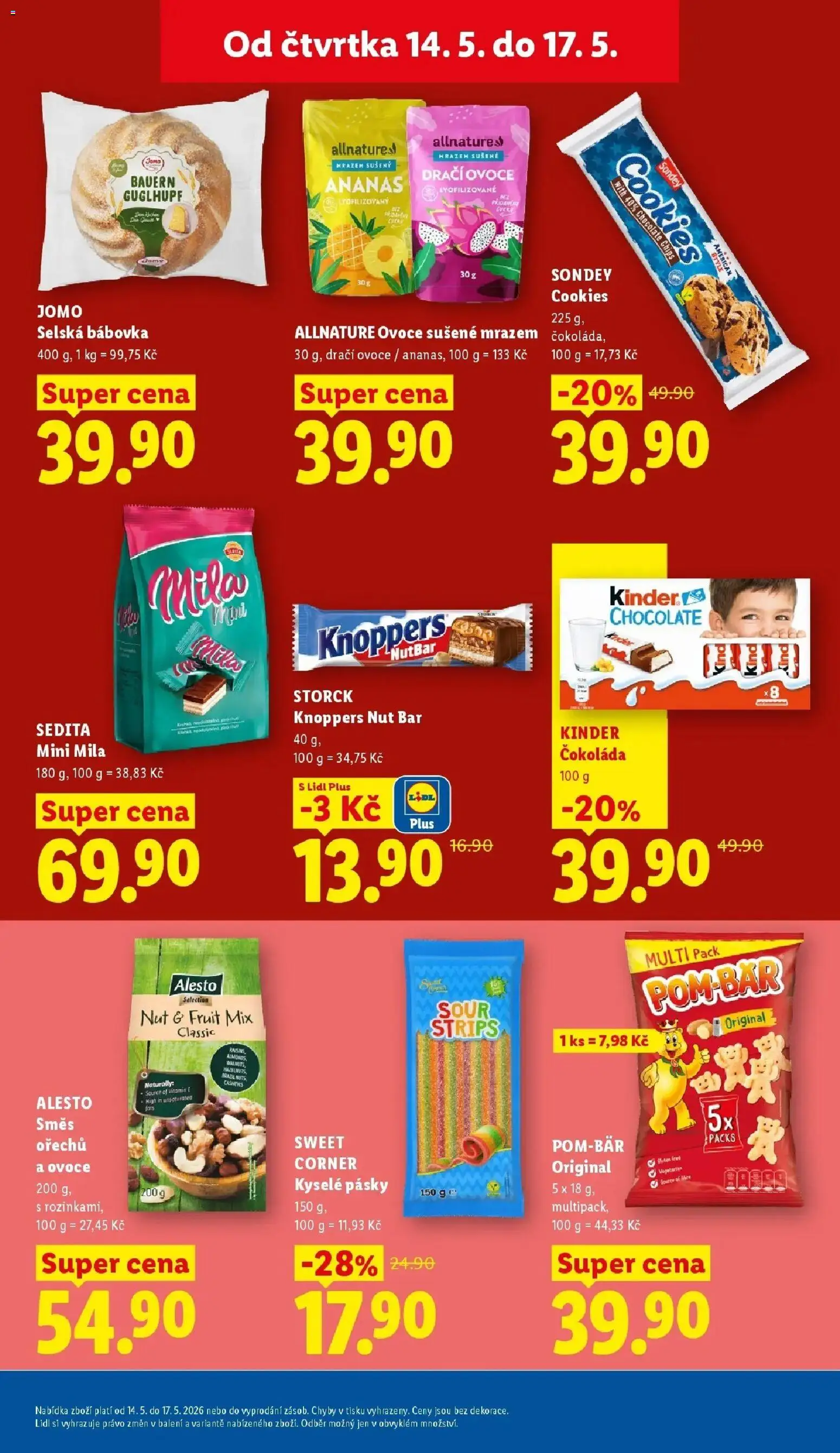 Lidl aktuální leták od 14.05.2026 | Strana: 21 | Produkty: Ananas, Bábovka, Směs ořechů, Mila