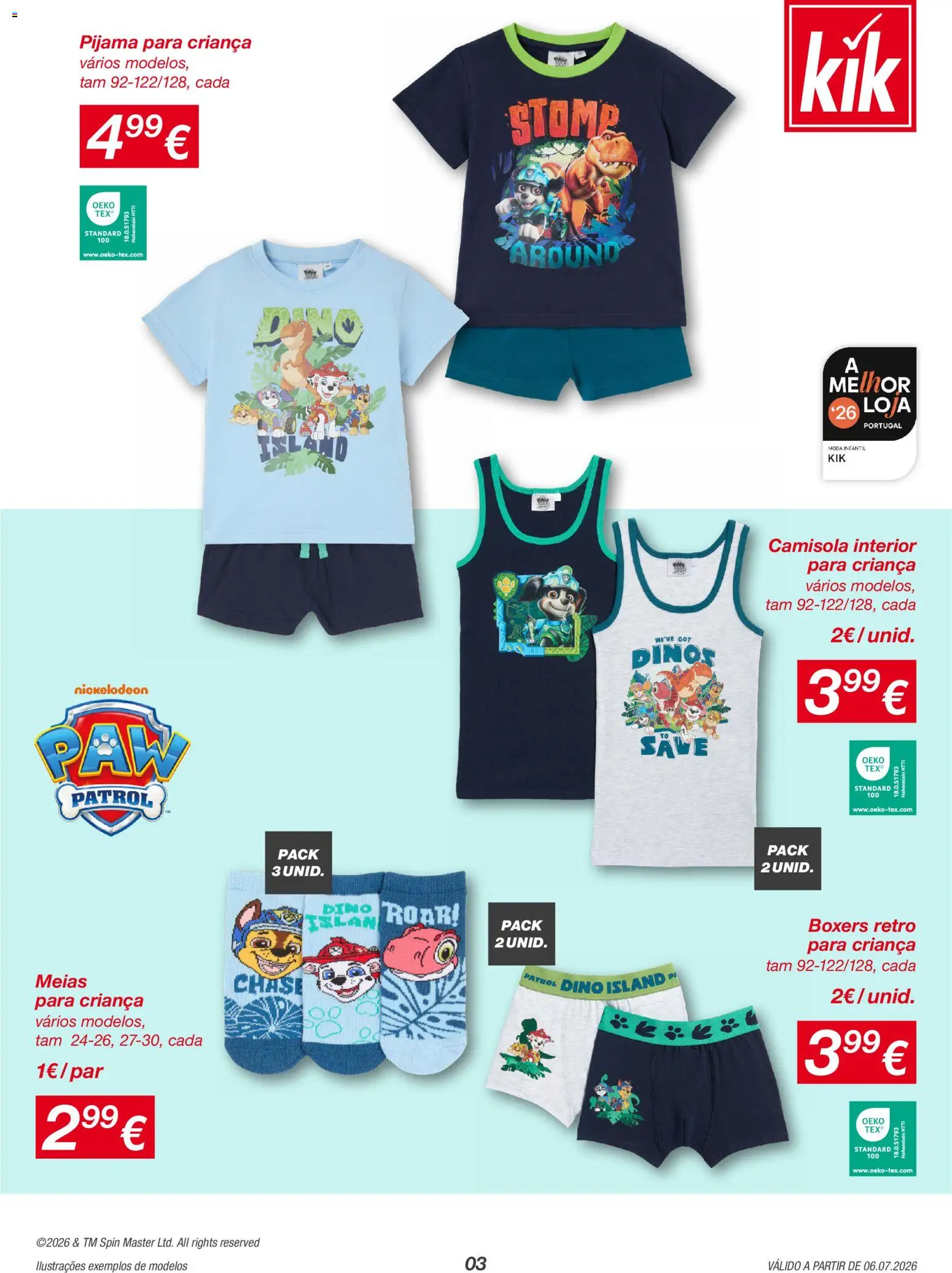 KIK folheto │ válido de 06/07/2026 | Página: 3 | Produtos: Camisola, Meias