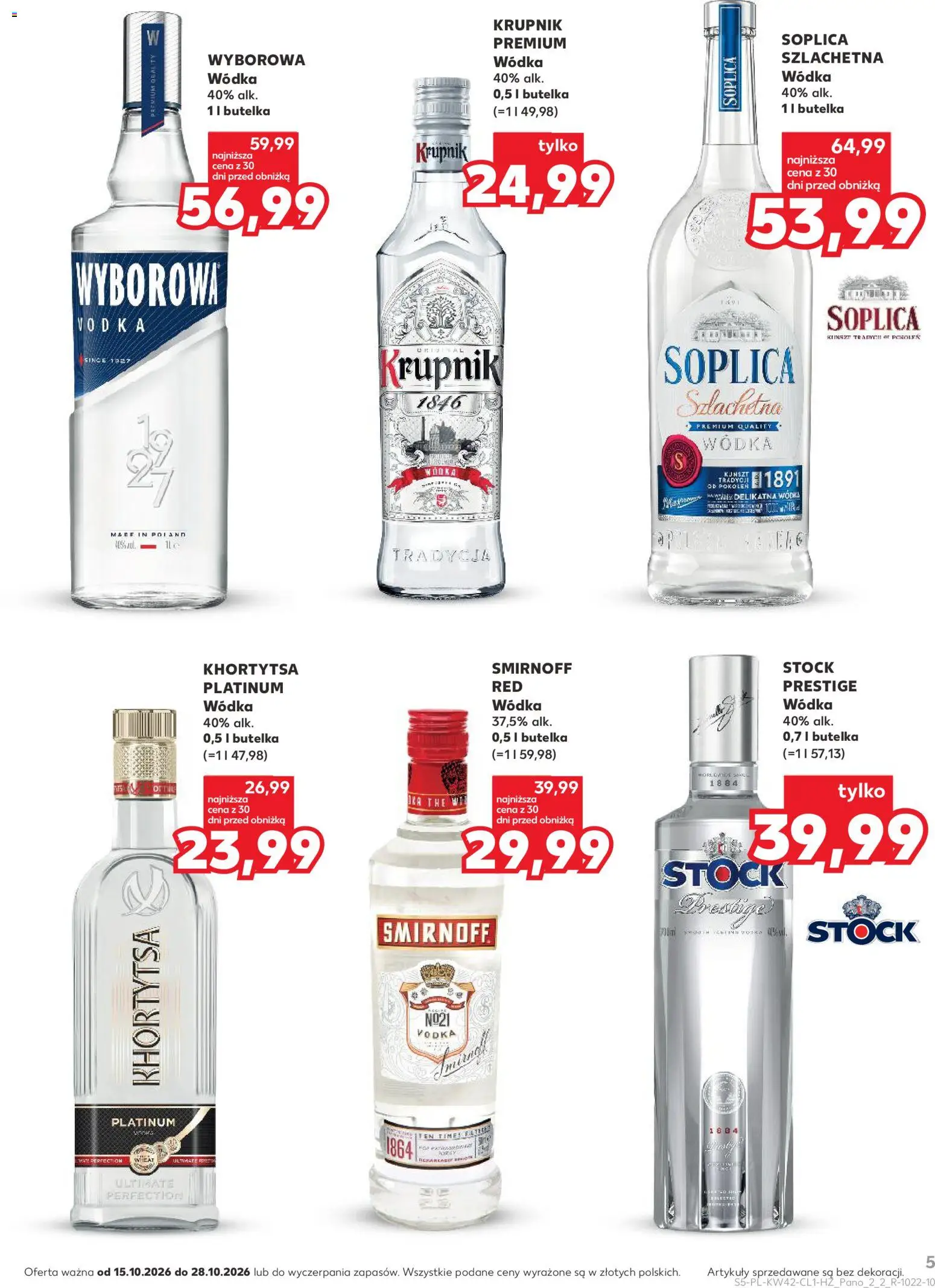 Kaufland Polsko leták - Barek od 15.10.2026 | Strana: 5 | Produkty: Vodka