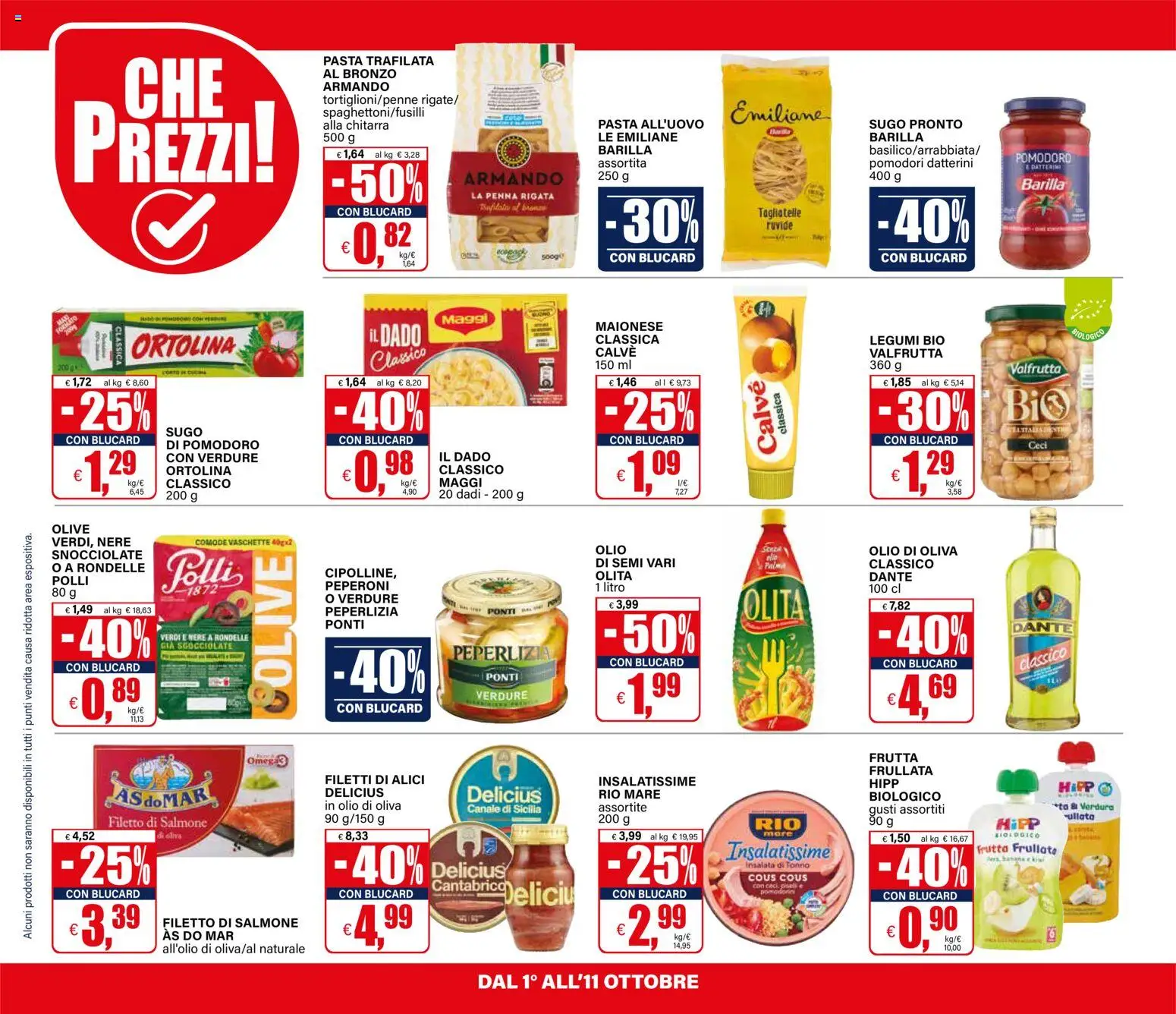 Volantino Il Gigante del 01/10/2026 | Pagina: 10 | Prodotti: Legumi, Filetto di salmone, Polli, Insalata di tonno