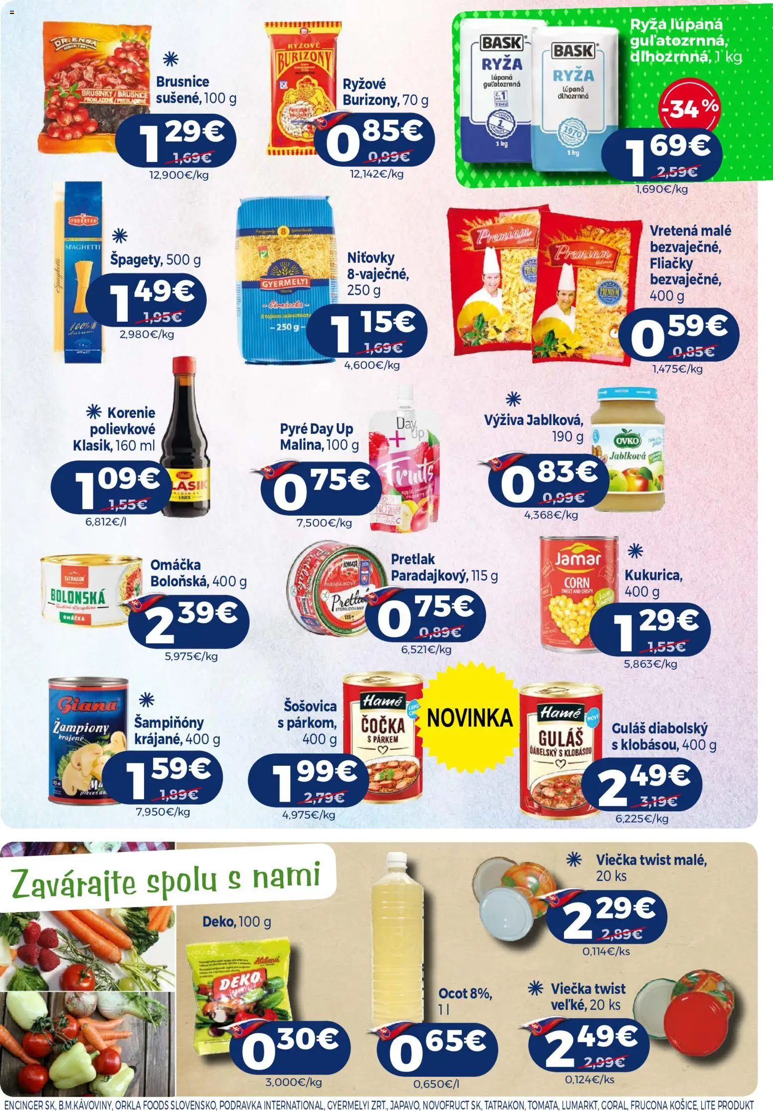 Nové Milk Agro akcie – leták je platný od 08.07.2026 | Strana: 13 | Produkty: Ryža, Šošovica, Omáčka, Ocot