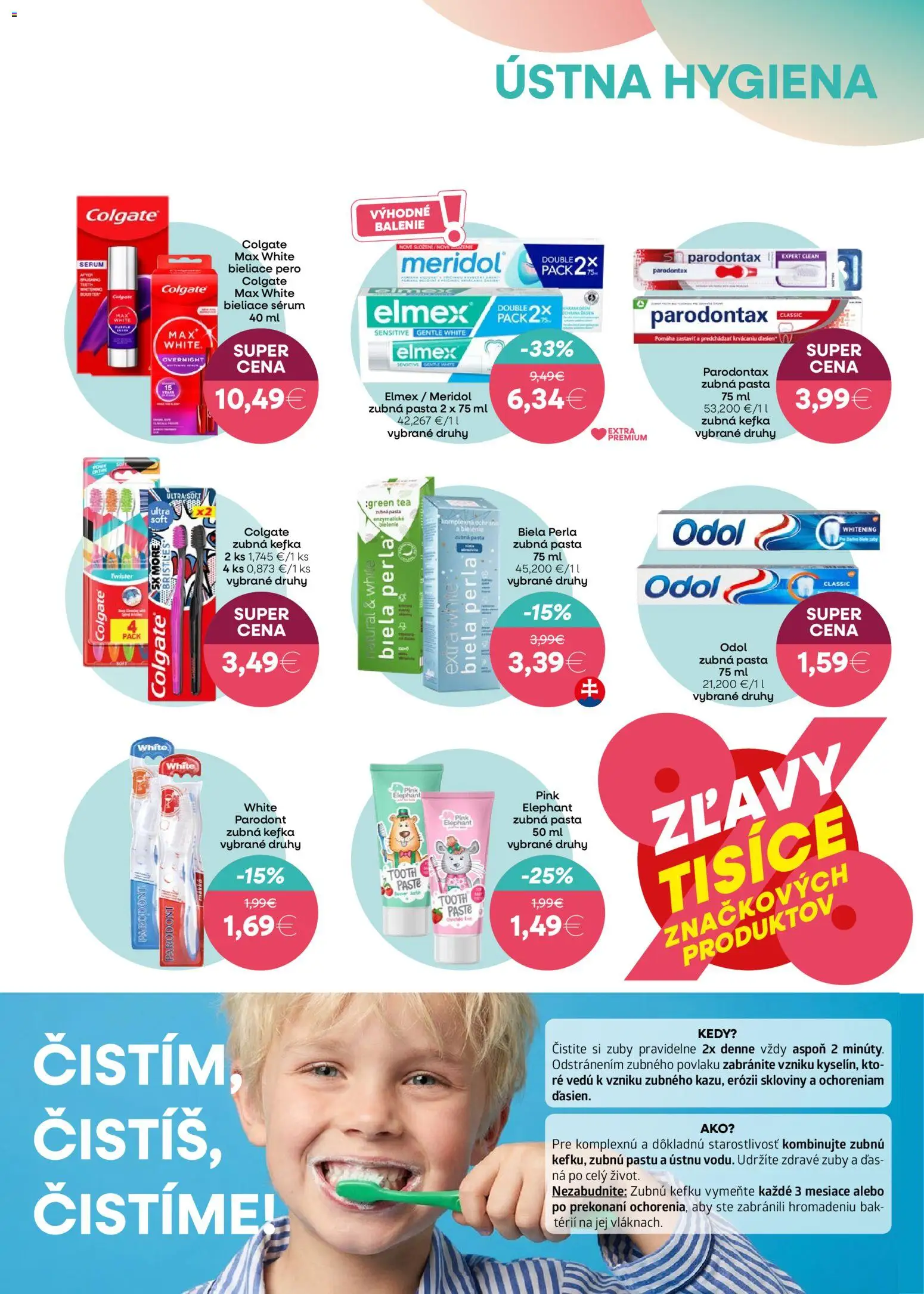 Nové 101 drogerie akcie – leták je platný od 10.06.2026 | Strana: 9 | Produkty: Zubná kefka, Pero, Zubná pasta