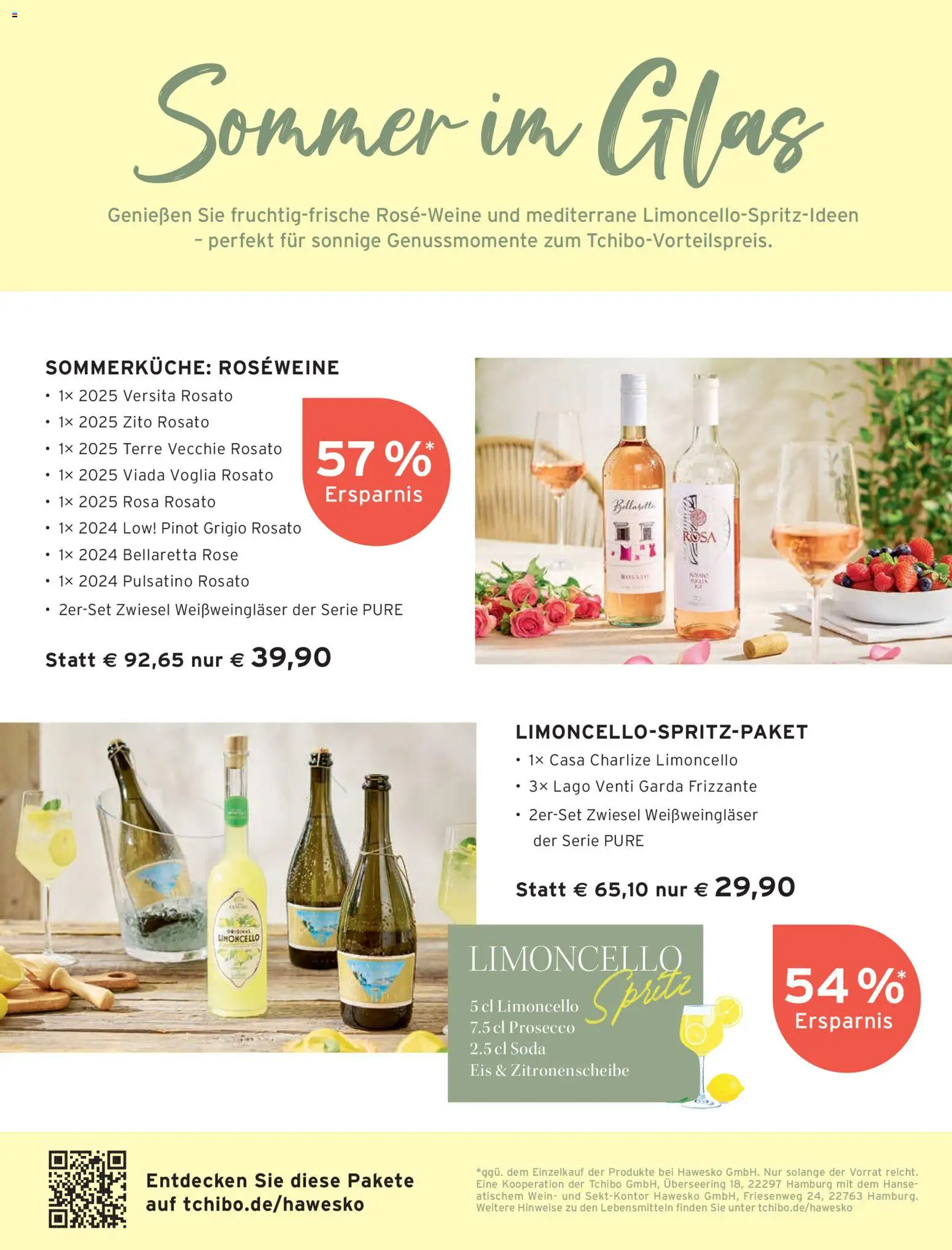 Angebote Tchibo – gültig ab 01.06.2026 | Seite: 81 | Produkte: Prosecco, Limoncello, Wein, Eis