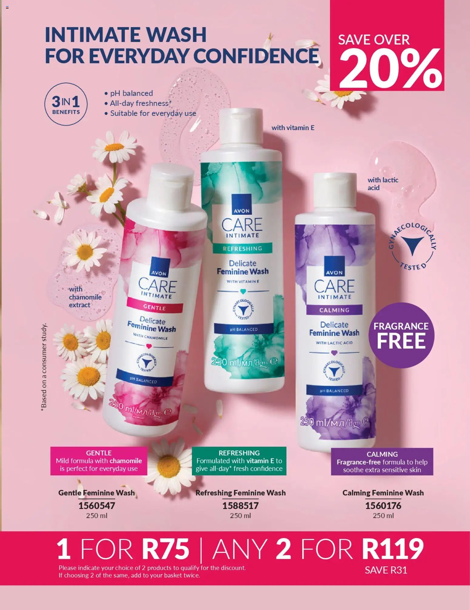New Avon catalogue – valid from 01.04.2026 | Page: 139 | Products: Intimate wash, Basket, Fragrance