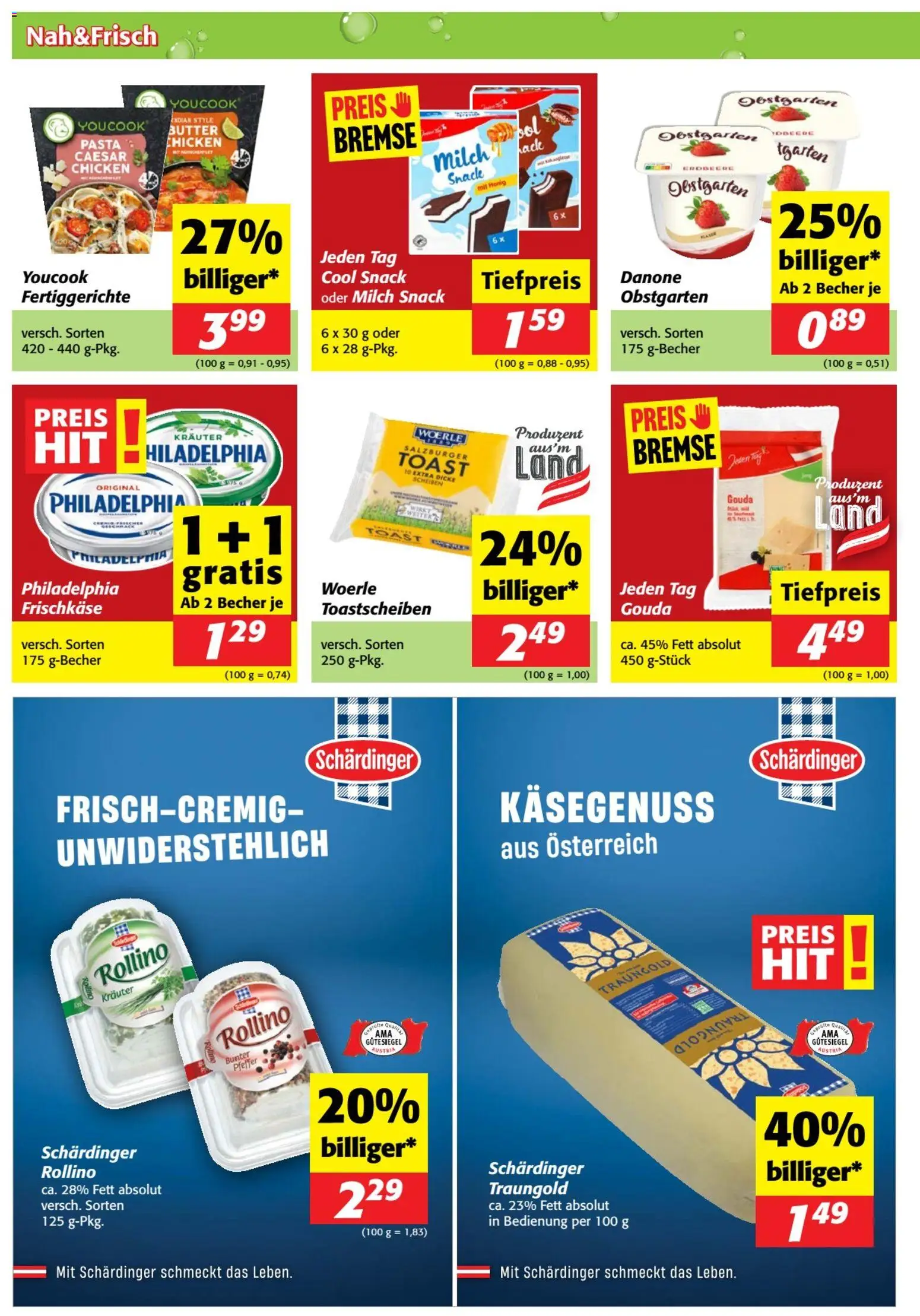 Nah und Frisch Flugblatt gültig ab 05.08.2026 | Seite: 2 | Produkte: Pasta, Pfeffer, Milch, Butter