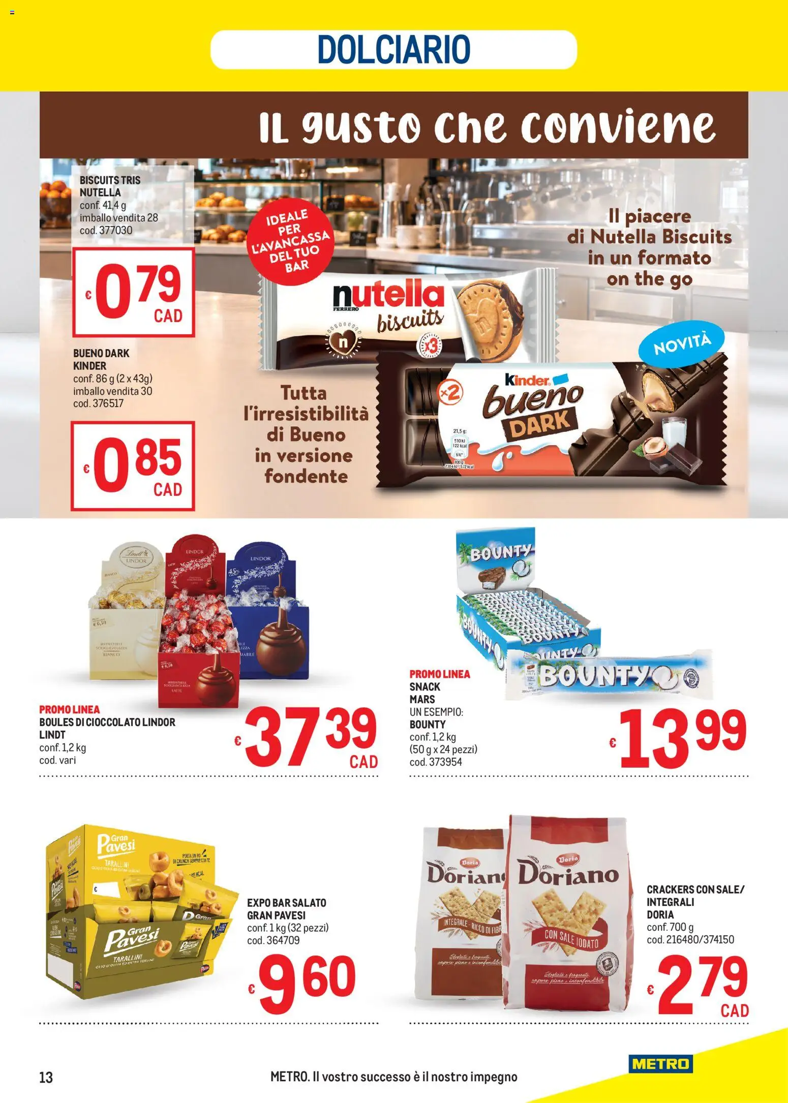 Volantino Metro del 22/10/2026 | Pagina: 13 | Prodotti: Porta, Sale, Crackers, The