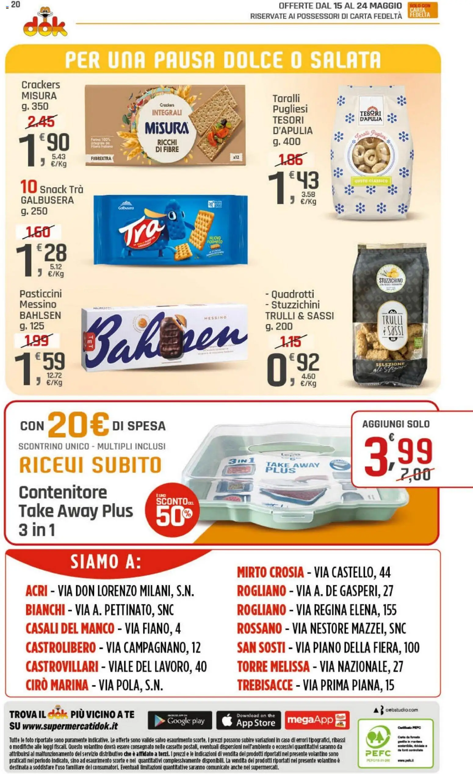 Volantino DOK del 15.05.2026 | Pagina: 20 | Prodotti: Tè, Crackers, The, Taralli