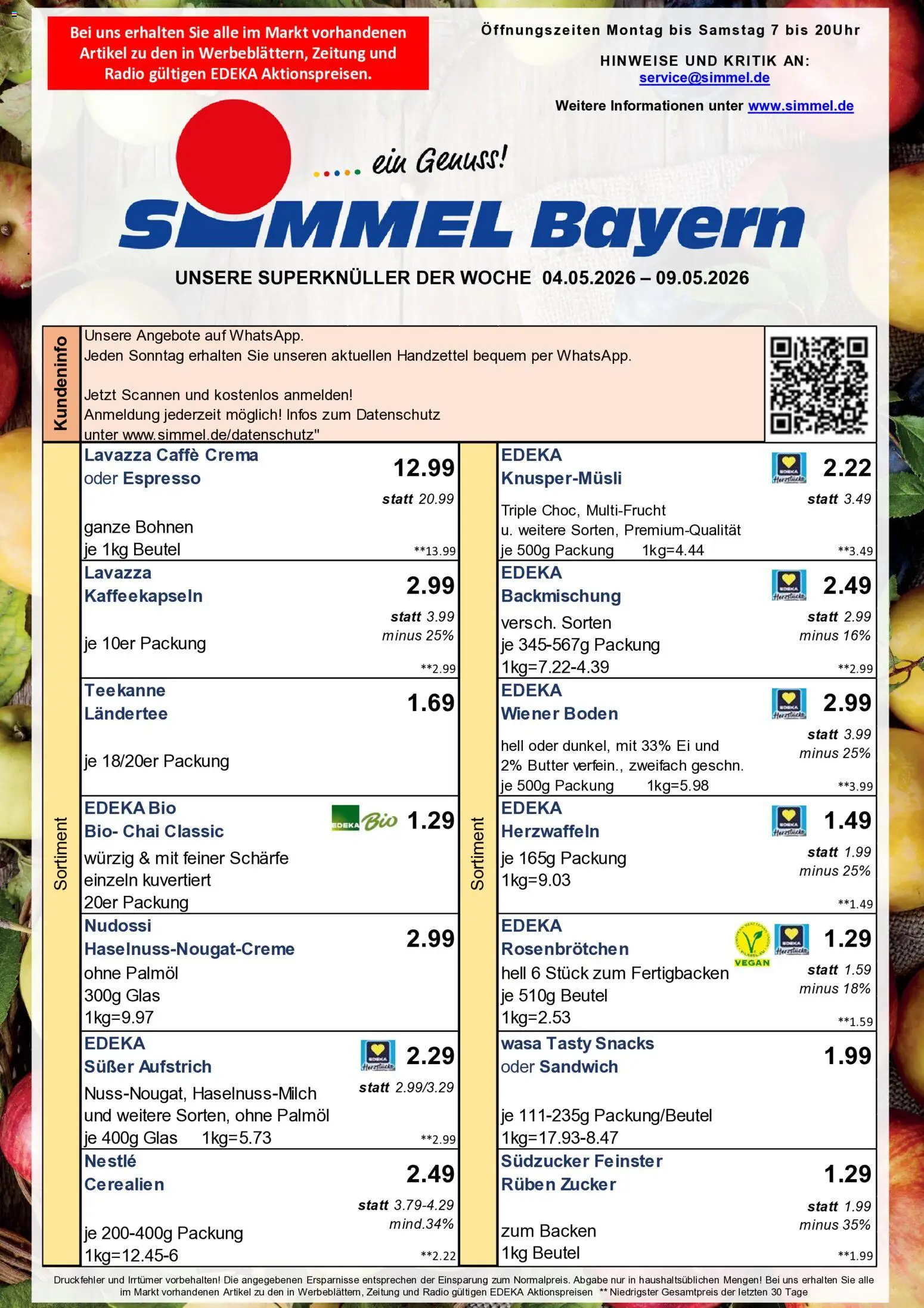 Simmel Bayern – gültig ab 04.05.2026 | Seite: 1