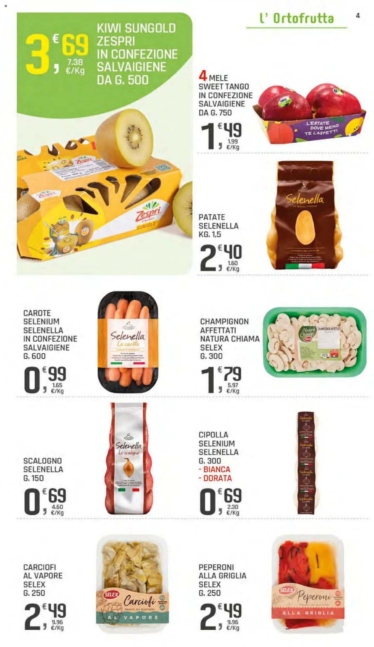 Volantino DOK del 11/09/2026 | Pagina: 4 | Prodotti: Mele, Tè, Kiwi, Cipolla