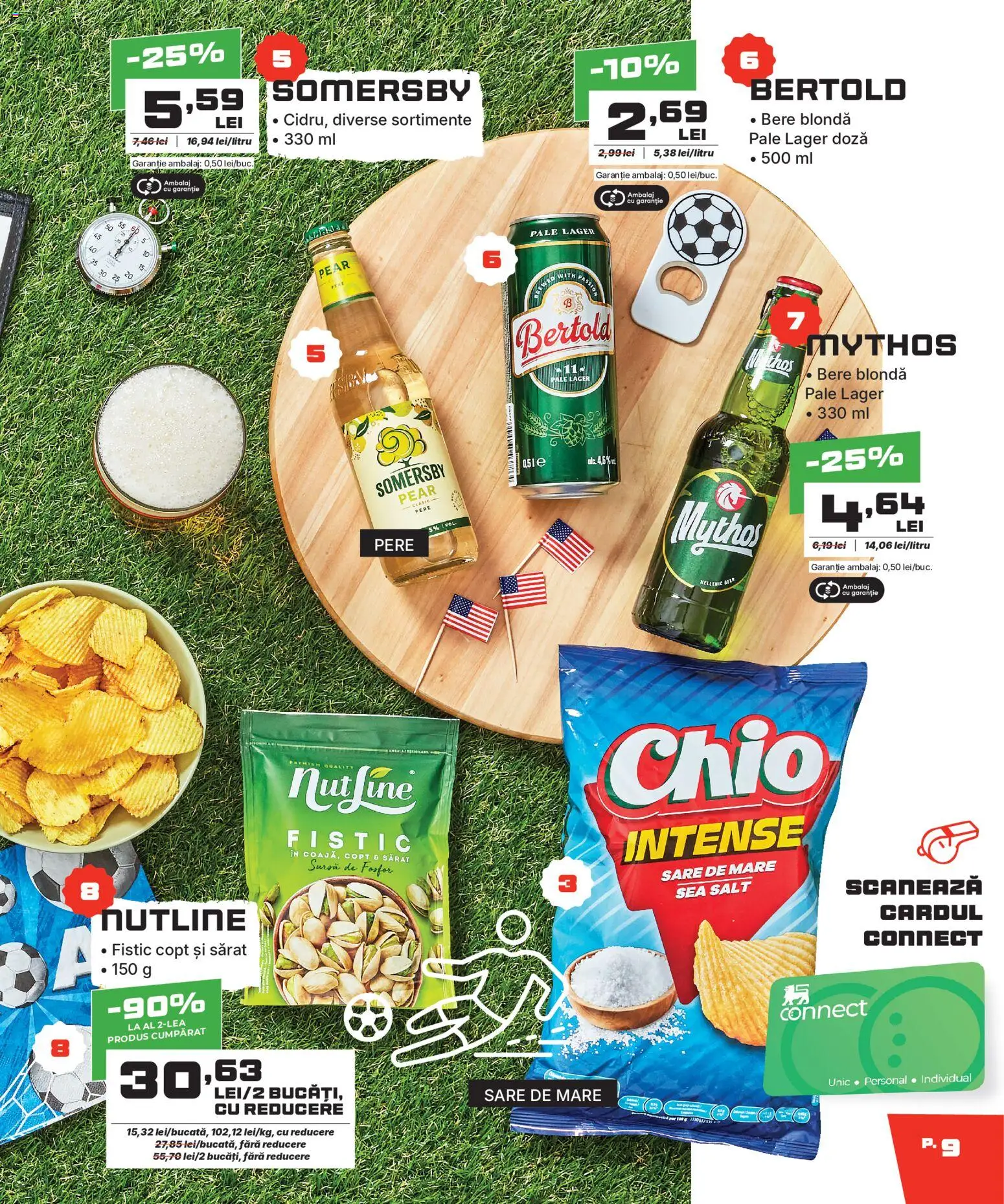 Noul catalog Mega Image – valabil de la 11.06.2026 | Pagină: 9 | Produse: Bere, Fistic, Sare