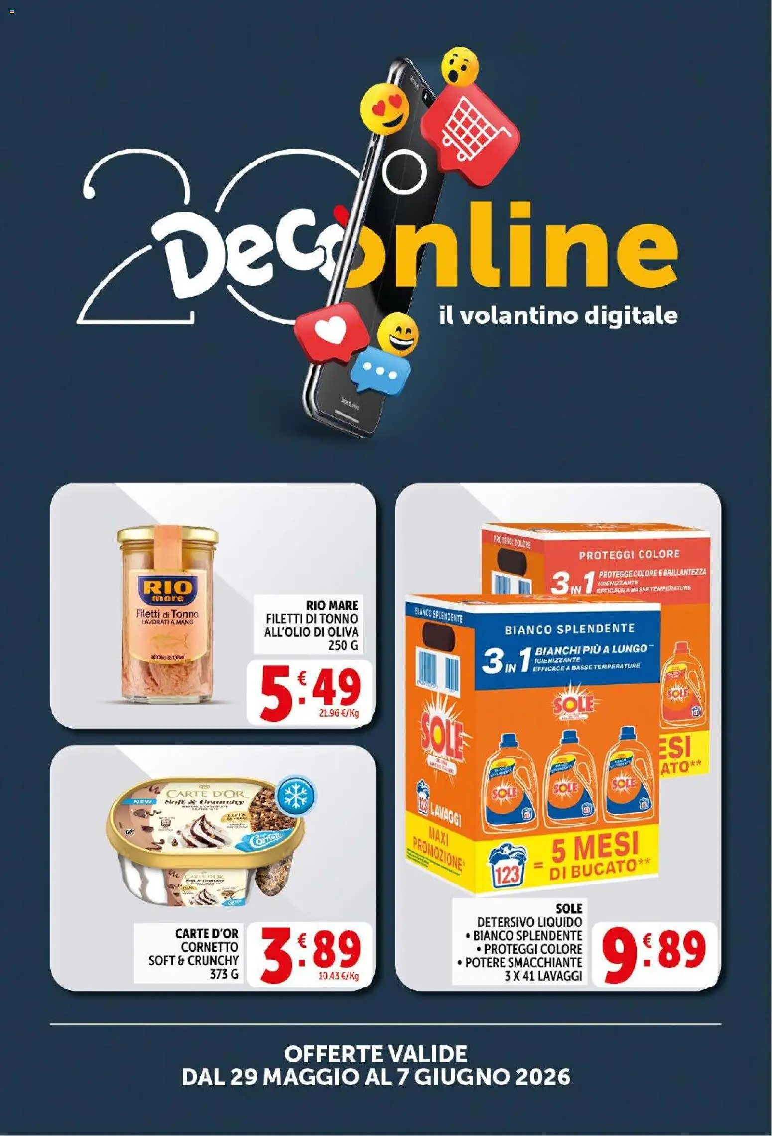 Volantino Decò del 29.05.2026 | Pagina: 21 | Prodotti: Cornetto, Tonno