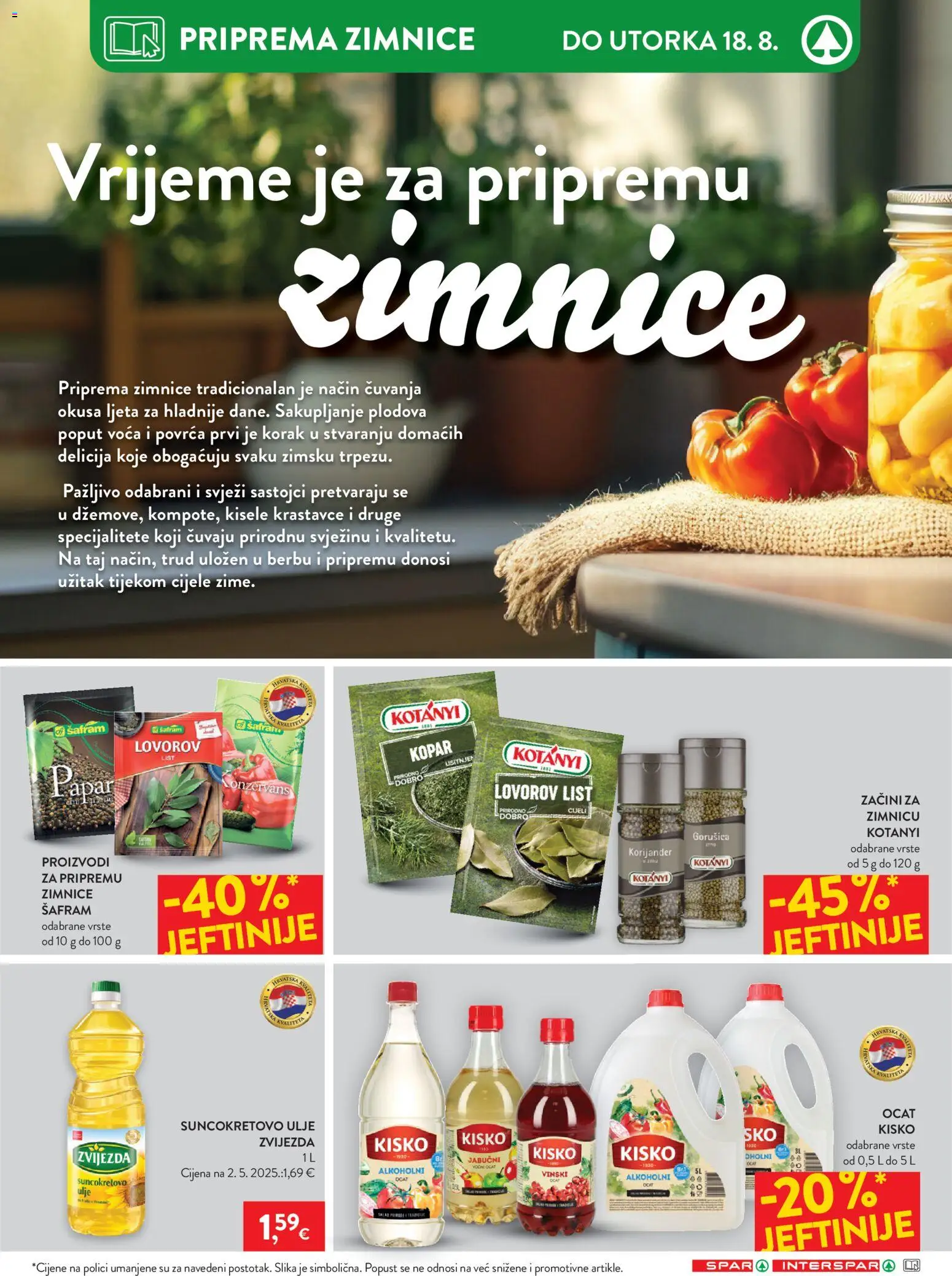 Interspar katalog | vrijedi od 12.08.2026 | Stranica: 16 | Proizvodi: Alkoholni ocat, Ulje, Začini, Kopar
