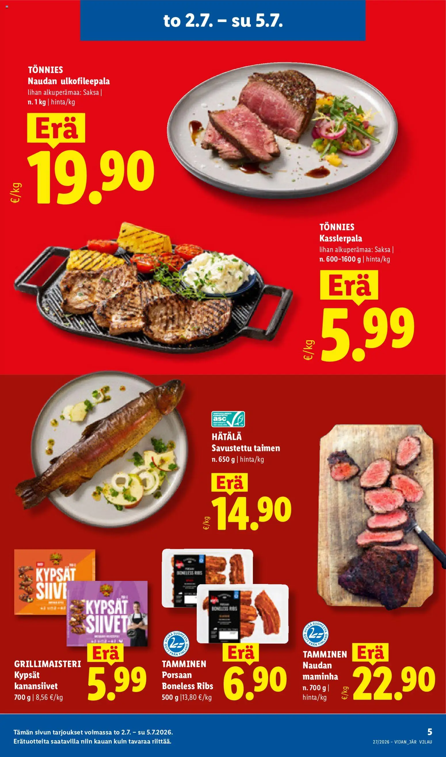 Lidl tarjoukset - Tampere – voimassa 02/07/2026 alkaen | Sivu: 5 | Tuotteet: Kanansiivet