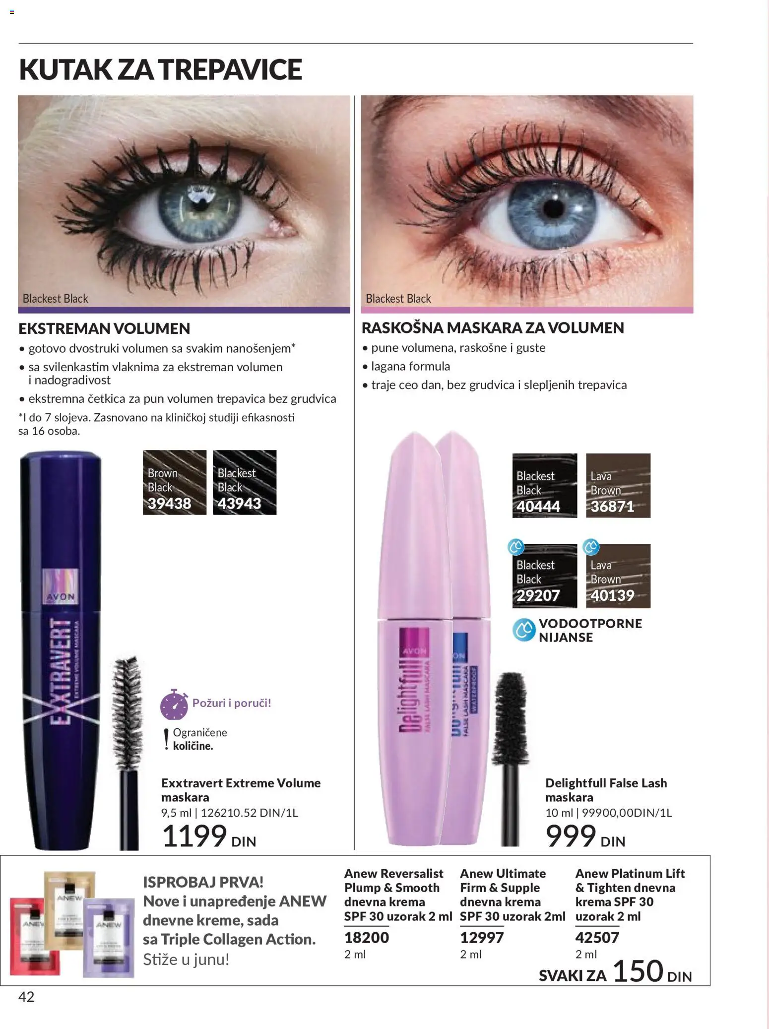 AVON katalog - važi od 01.05.2026 | Strana: 42 | Proizvode: Maskara, Krema